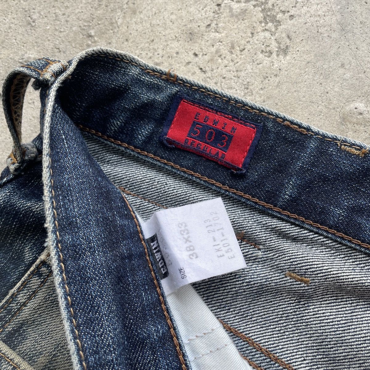 Edwin W38💥 Vintage Edwin Rusty Jeans Faded Denim Distressed Pants Size US 38 / EU 54 - 7 Thumbnail