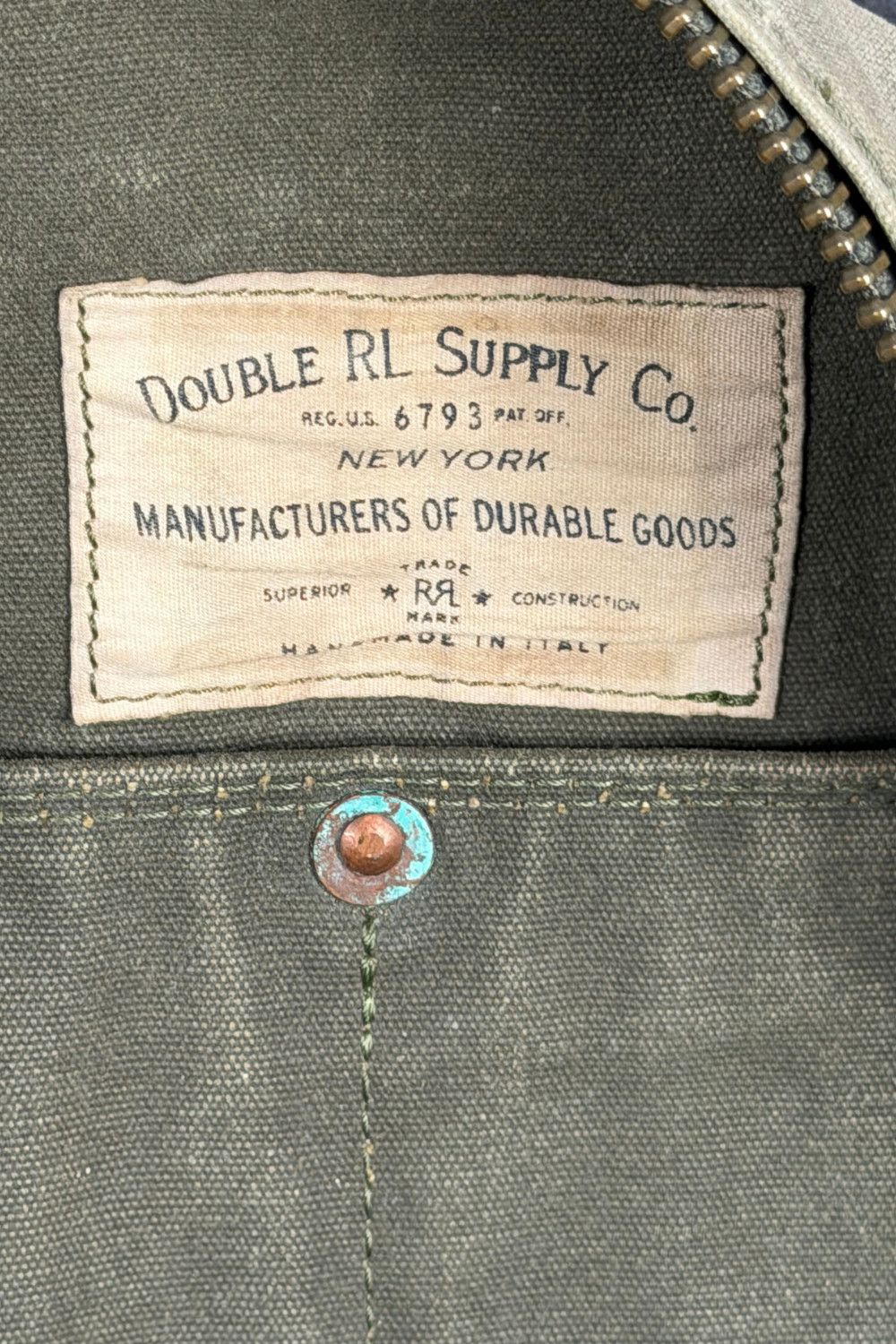 RRL Double RL Handmade Italy Military Patch Canvas Leather image 5