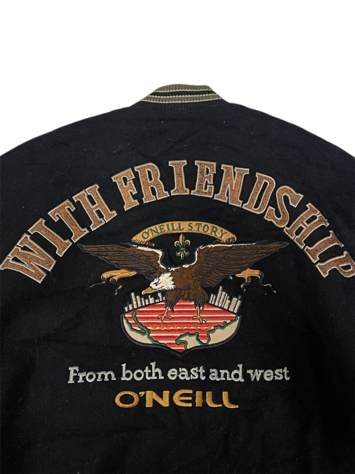 O'Neill ONEILL VARSITY LEATHER JACKET Size US L / EU 52-54 / 3 - 2 Thumbnail