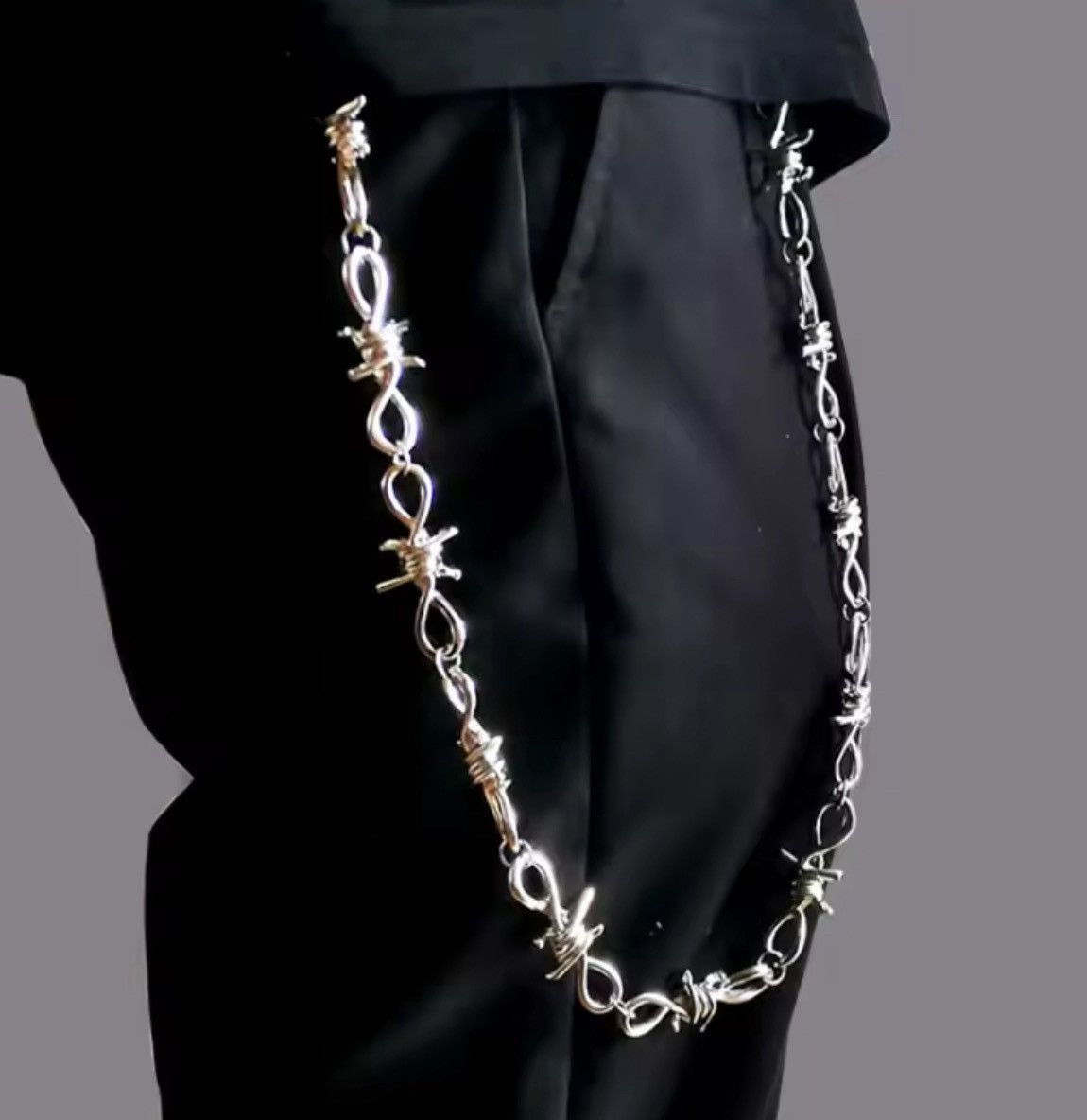 Jewelry Barb Wire Wallet Chain Size ONE SIZE - 3 Thumbnail