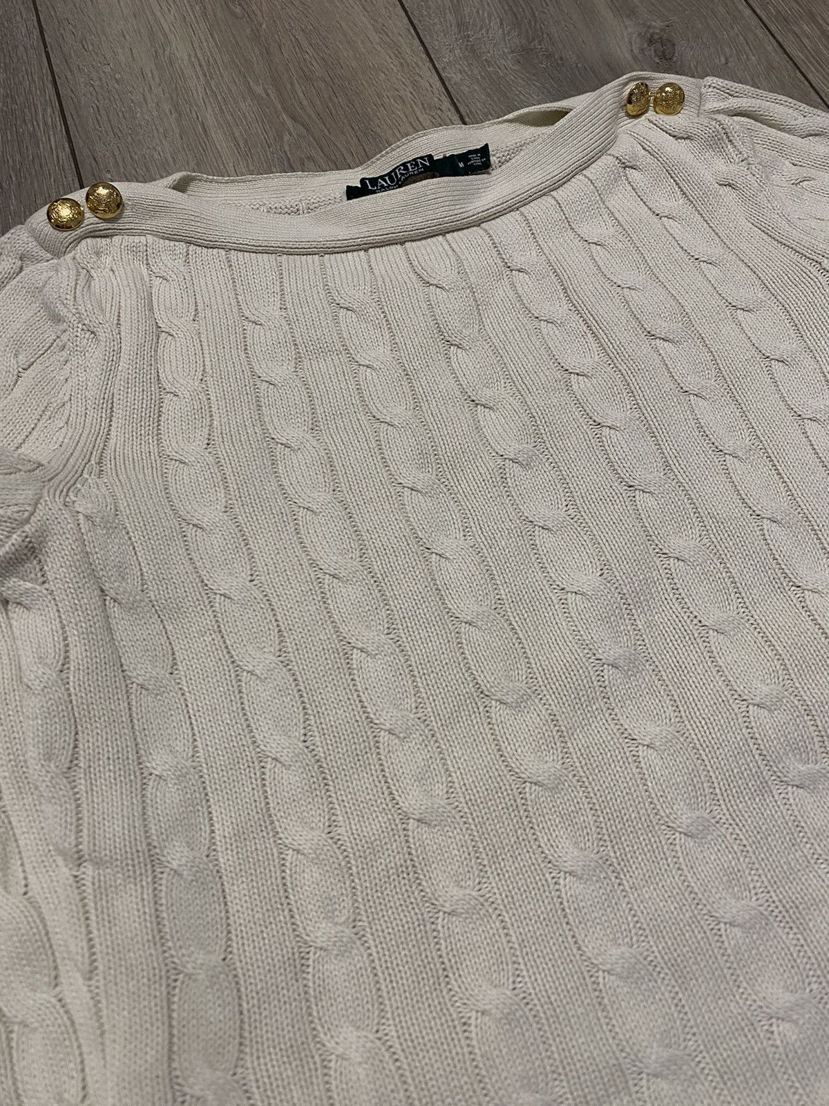 Polo Ralph Lauren Polo Ralph Lauren Cable Knit Jumper Sweater Women’s Preppy Size M / US 6-8 / IT 42-44 - 2 Thumbnail