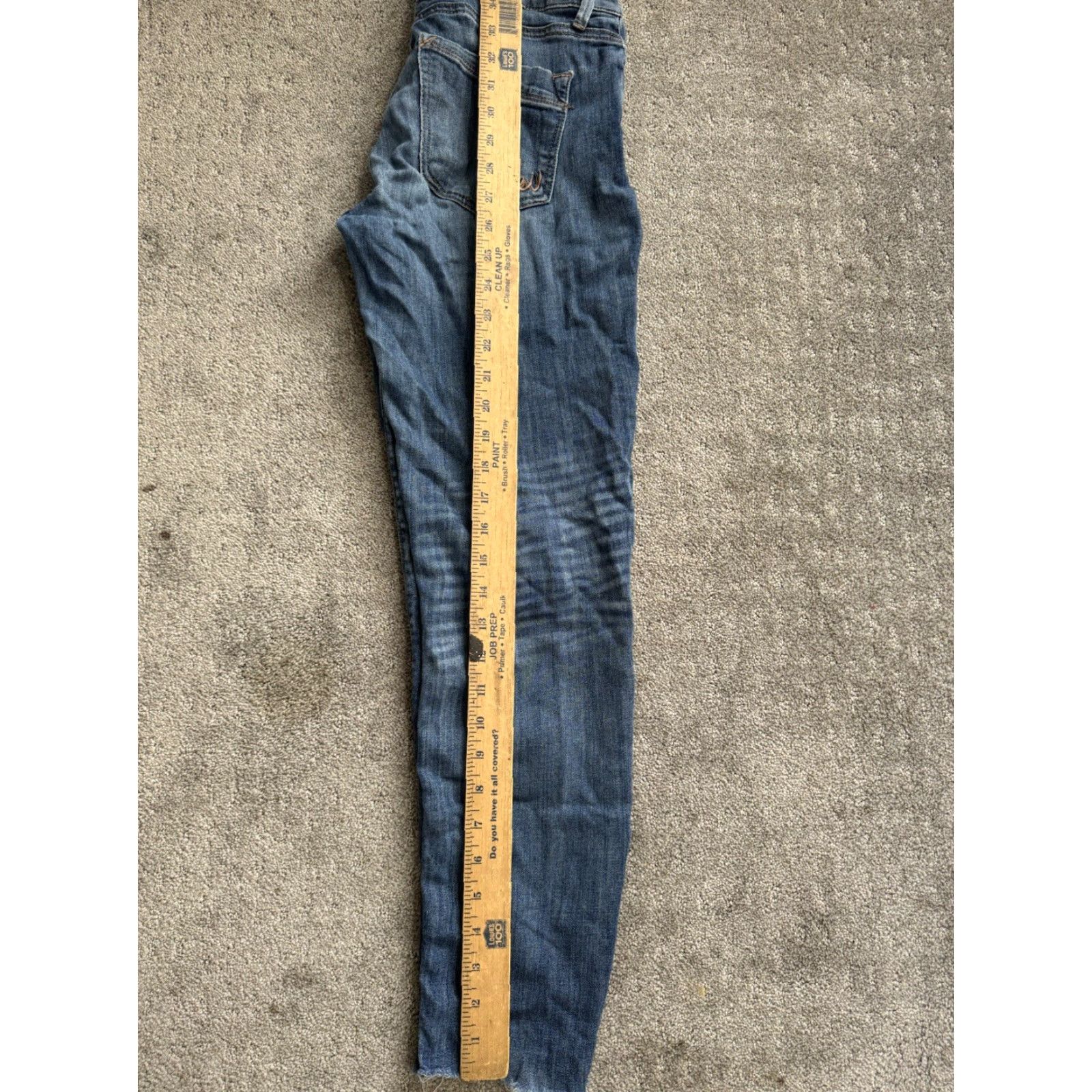 Express Express Jeans Low Rise Ankle Skinny 4 Blue Denim Cotton Spandex Jegging 5-Pocket Womens Size 27" / US 4 / IT 40 - 6 Thumbnail
