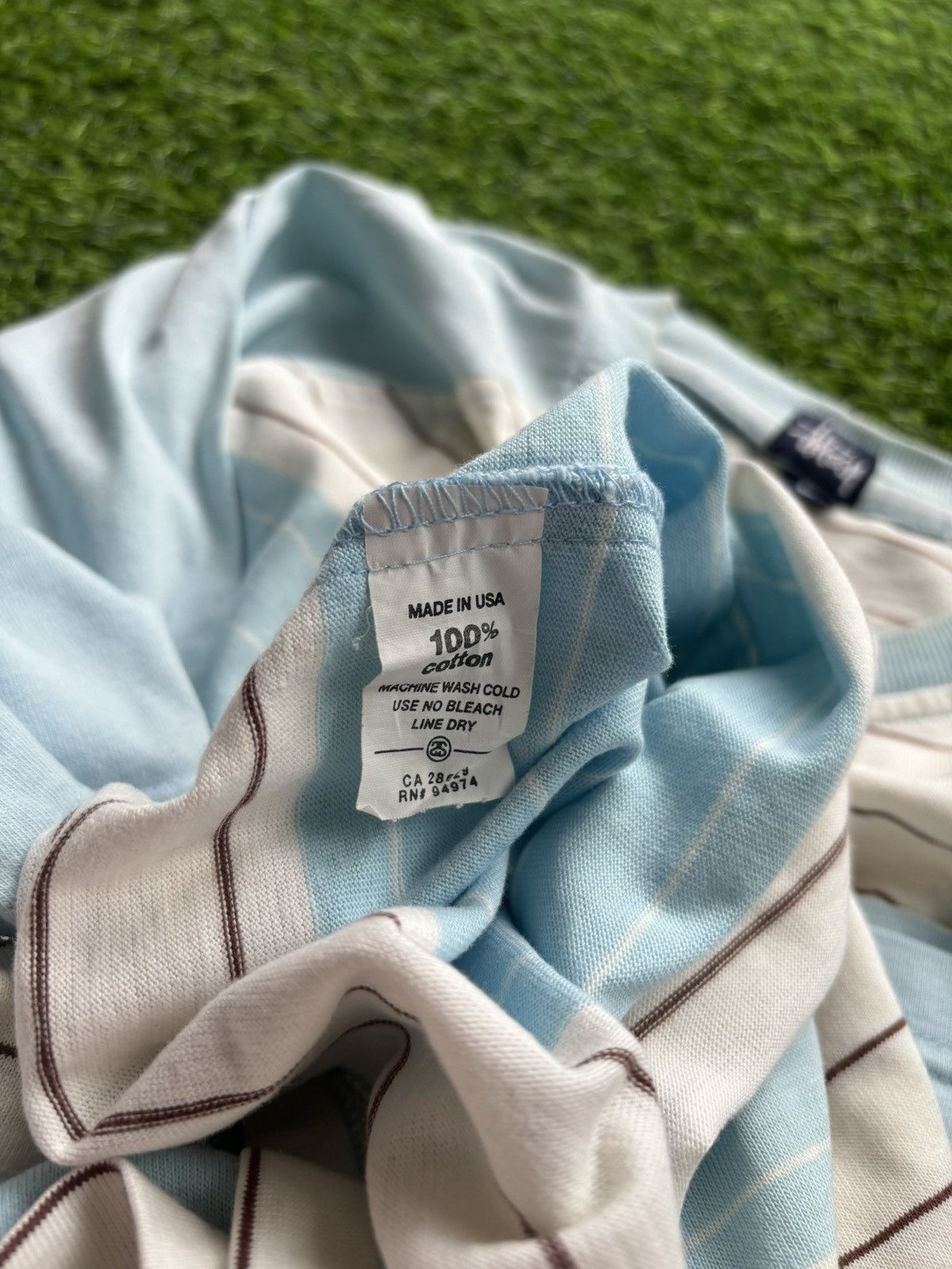Stussy Vintage Stussy Tom tom Stripe Pocket Tshirt Size US L / EU 52-54 / 3 - 7 Thumbnail