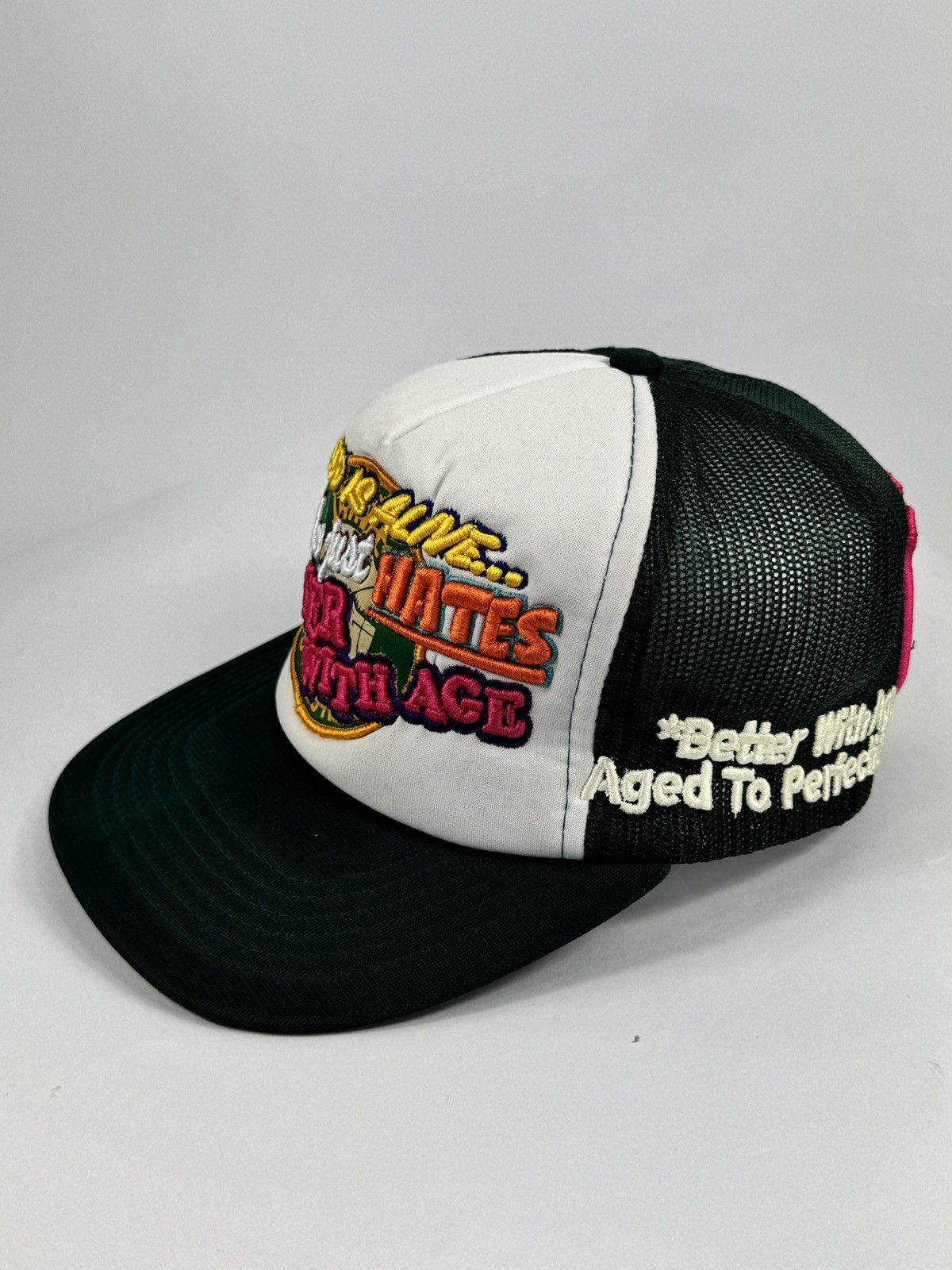 Better With Age GOD IS ALIVE EMBROIDERED TRUCKER CAP Size ONE SIZE - 3 Thumbnail
