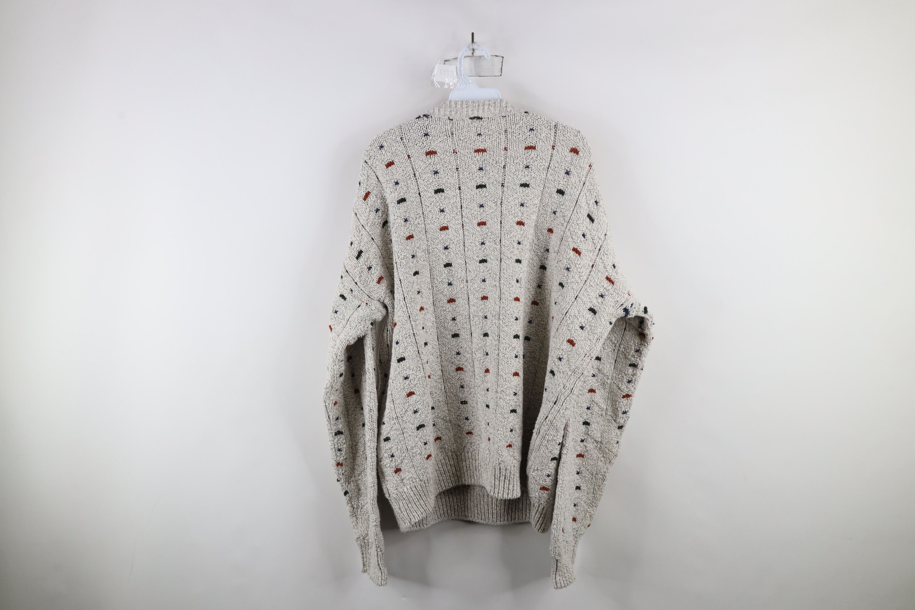 Vintage Vintage 90s Streetwear Geometric Cotton Knit Dad Sweater USA Size US L / EU 52-54 / 3 - 12 Thumbnail