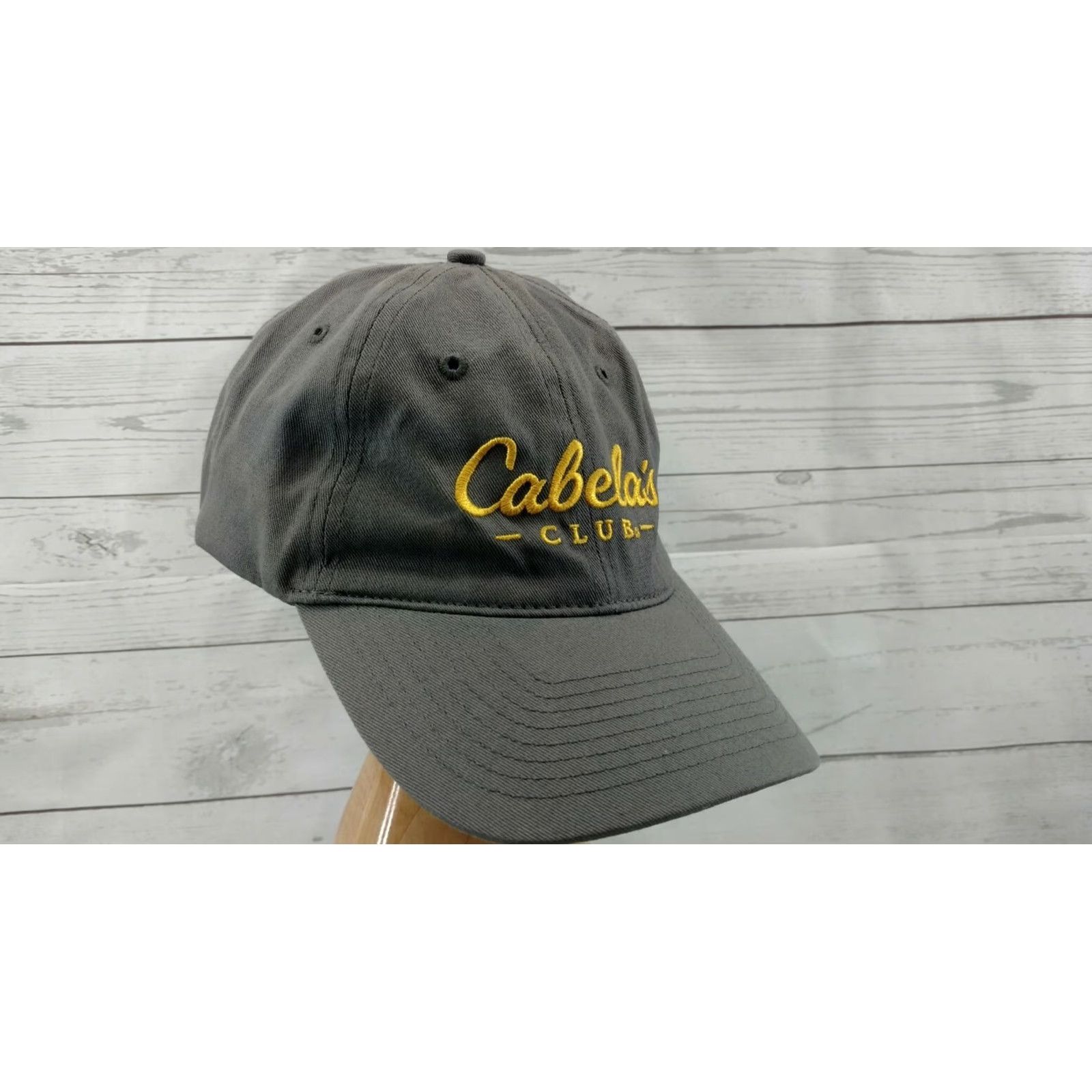 Vintage Cabela's Club Baseball Cap Hat Grey Adjustable Embroidered Logo Fishing Mens Size ONE SIZE - 3 Thumbnail