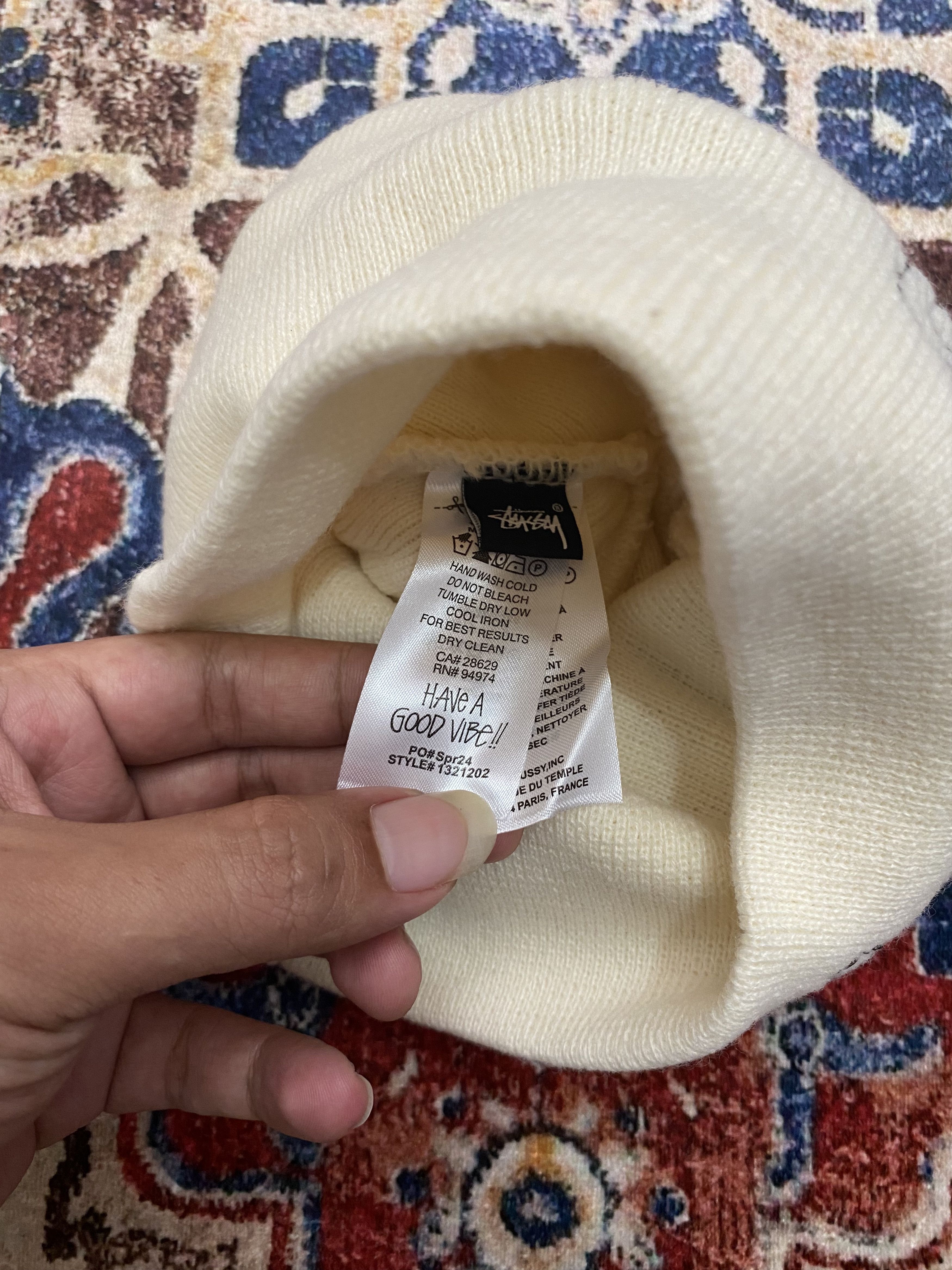 Stussy Stussy Stitch Basic Logo Skullcap - Bone Size ONE SIZE - 3 Thumbnail