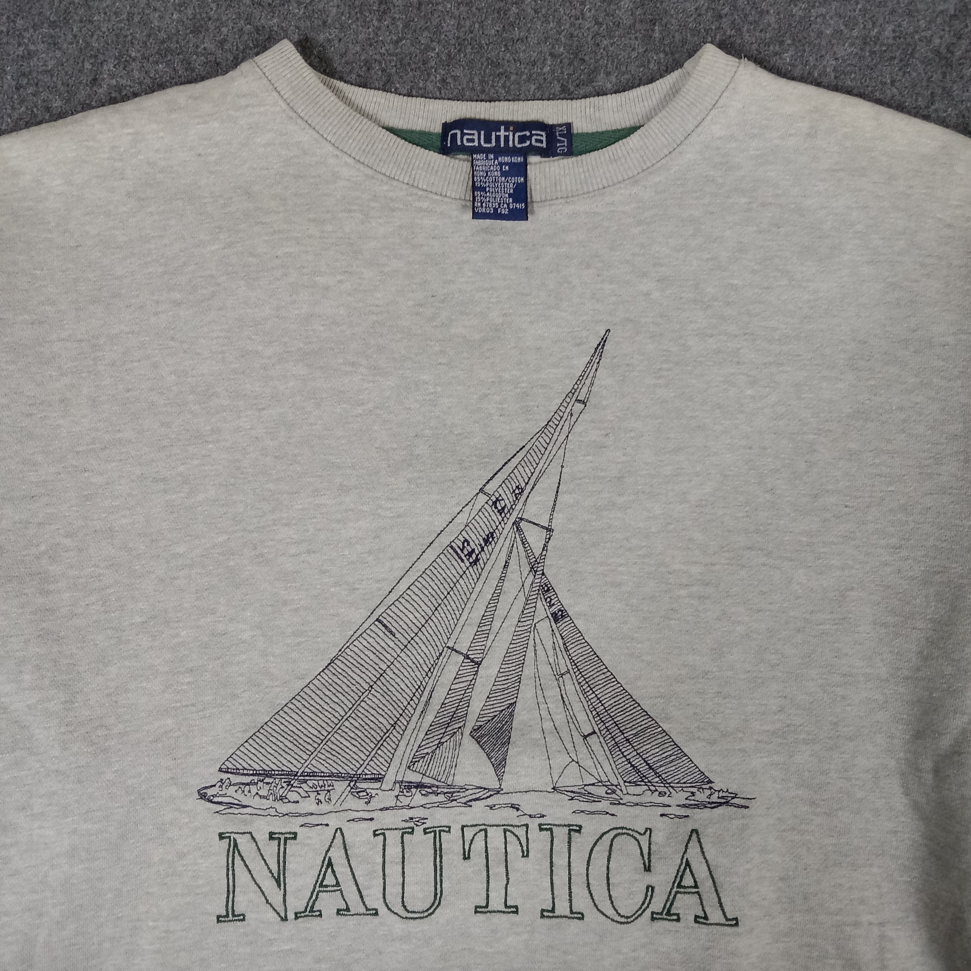 Nautica × Vintage Nautica Embroidery Ship Art Design Sweatshirt Size US L / EU 52-54 / 3 - 3 Thumbnail
