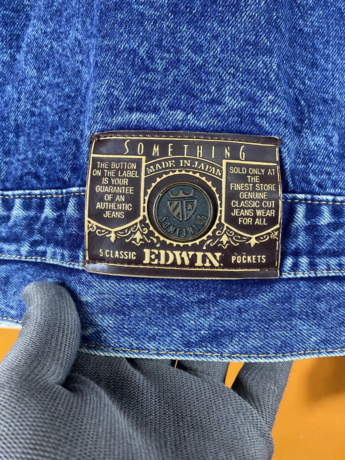 Edwin Vintage SOMETHING EDWIN Japanese Denim Jacket Blue Selvedge Size M / US 6-8 / IT 42-44 - 15 Thumbnail
