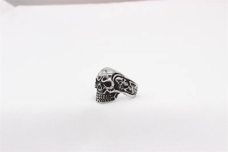 Jewelry Titanium Steel Skull Head Ring Size ONE SIZE - 2 Thumbnail