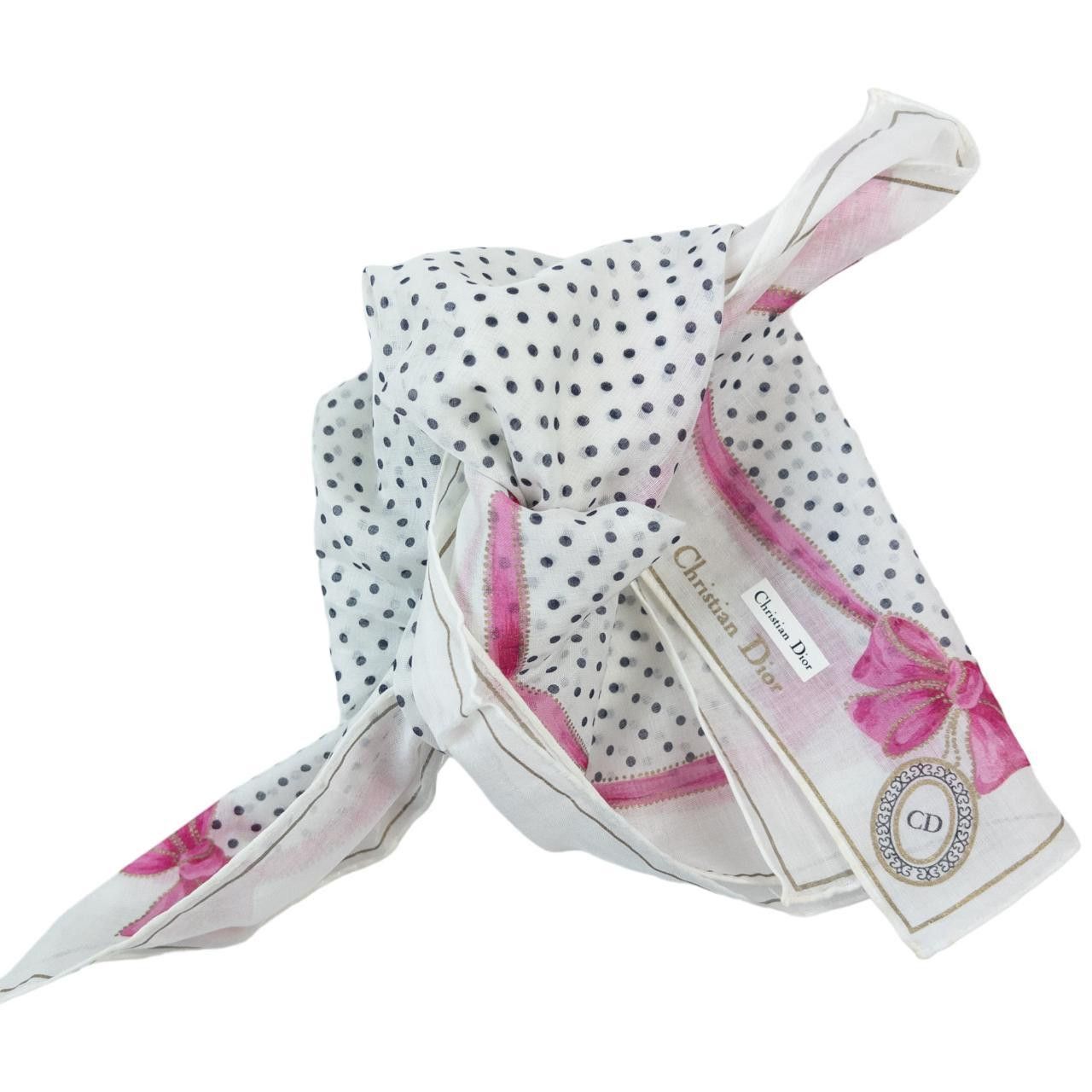 Dior Vintage Dior Polka Dot Silk Scarf Size ONE SIZE - 6 Thumbnail