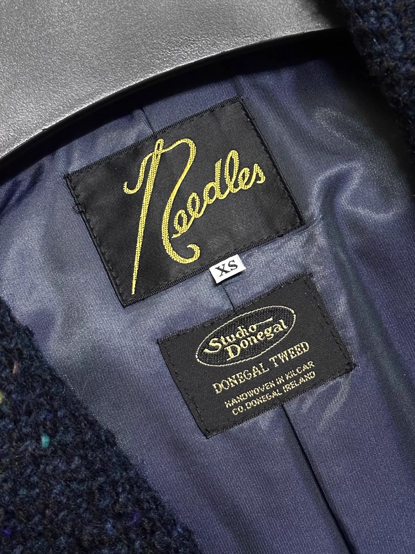 Needles Needles Classic Donegal Tweed Wool Deerskin Trim Jacket XS Size US XS / EU 42 / 0 - 8 Thumbnail