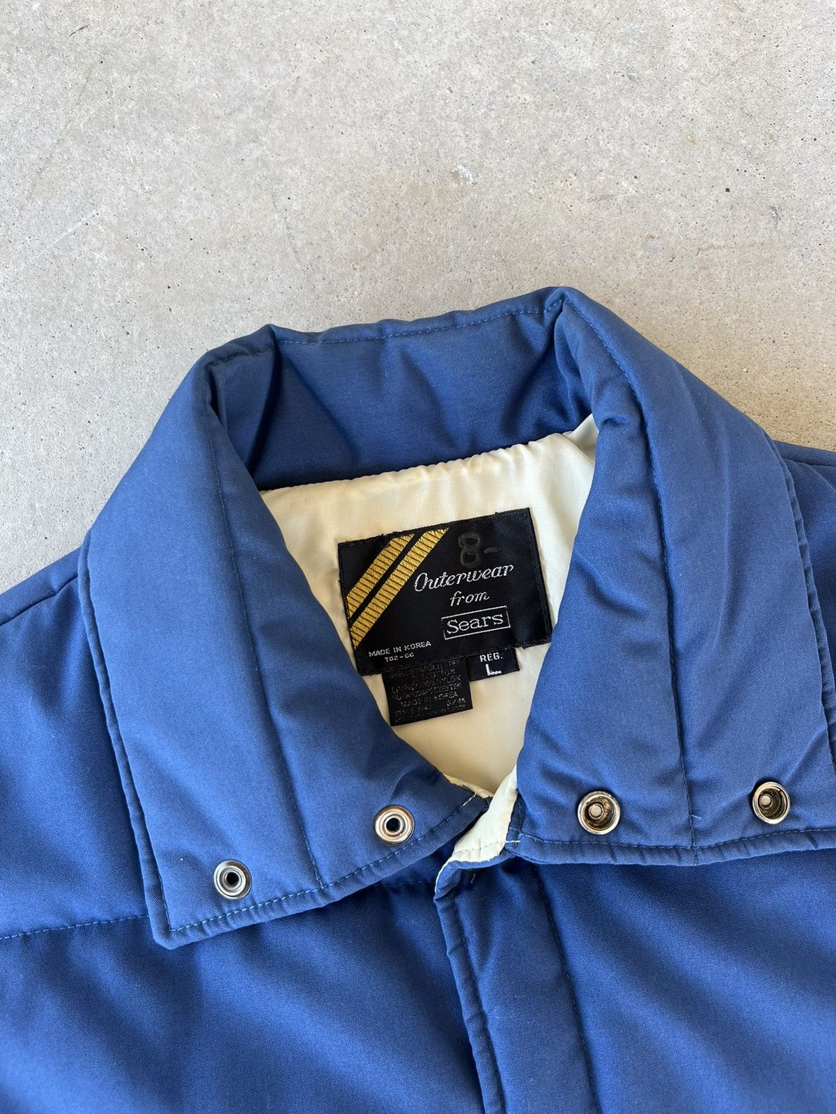 Sears × Vintage Vintage 90’s Blue Puffer Vest Size US L / EU 52-54 / 3 - 3 Thumbnail