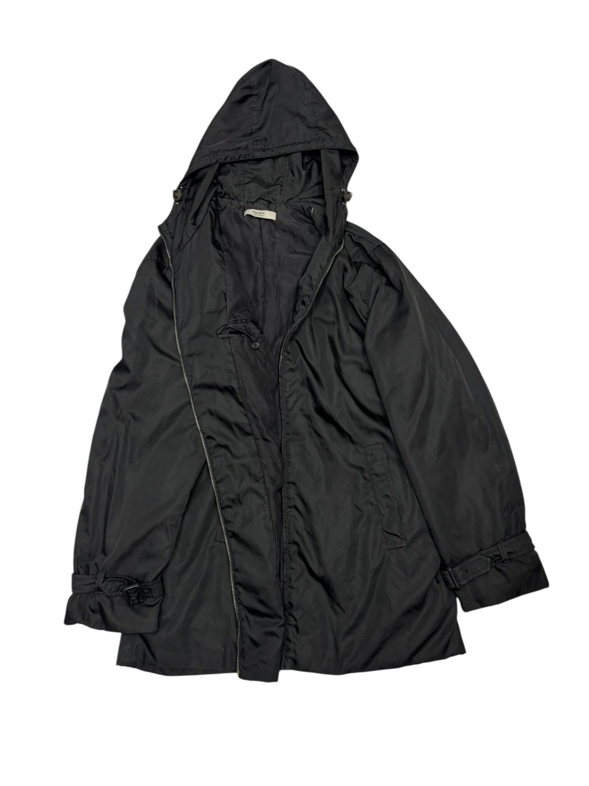 Prada PRADA Black Nylon Overcoat Jacket Size US M / EU 48-50 / 2 - 4 Thumbnail