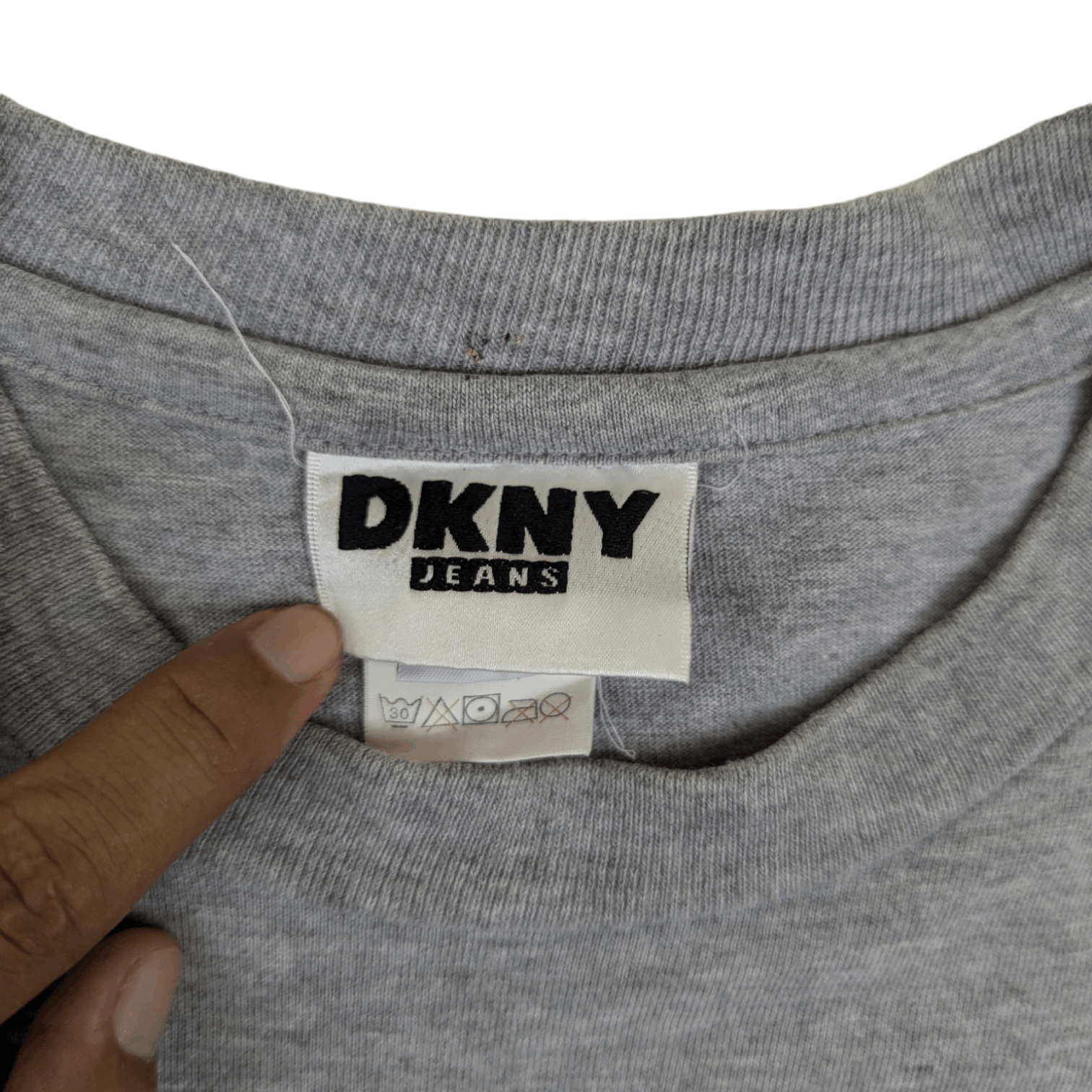 DKNY Vintage 90's DKNY Security Big Spell Out Logo T-Shirt Size US L / EU 52-54 / 3 - 8 Thumbnail