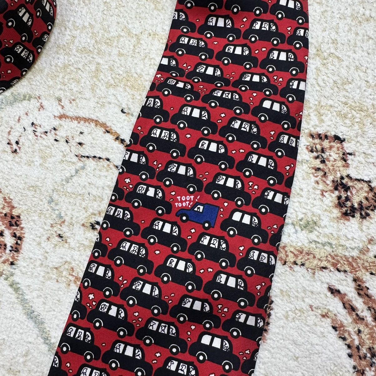 Vintage Vintage Ian Heath Rack London Tie Silk Double Decker Italy Size ONE SIZE - 5 Thumbnail