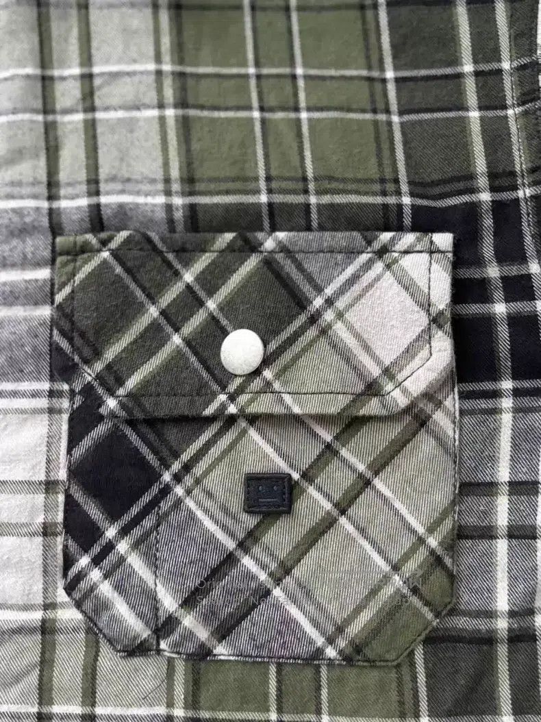 Acne Studios Acne Studios Face Expression Fake Two-Piece Plaid Print Ho Size US XXS / EU 40 - 3 Thumbnail