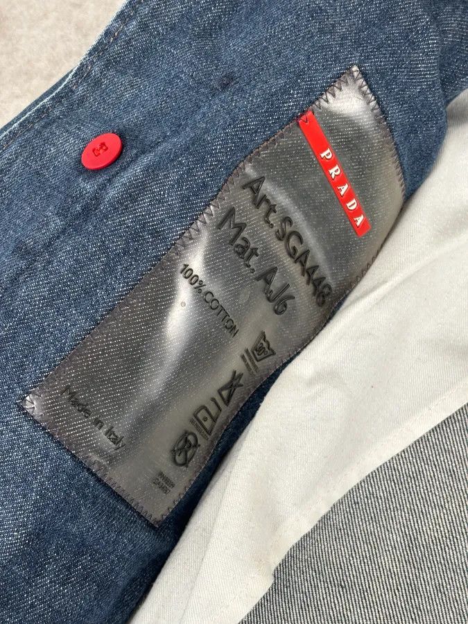 Prada 2000s Prada Blue Rock Denim Jacket Size US M / EU 48-50 / 2 - 12 Thumbnail