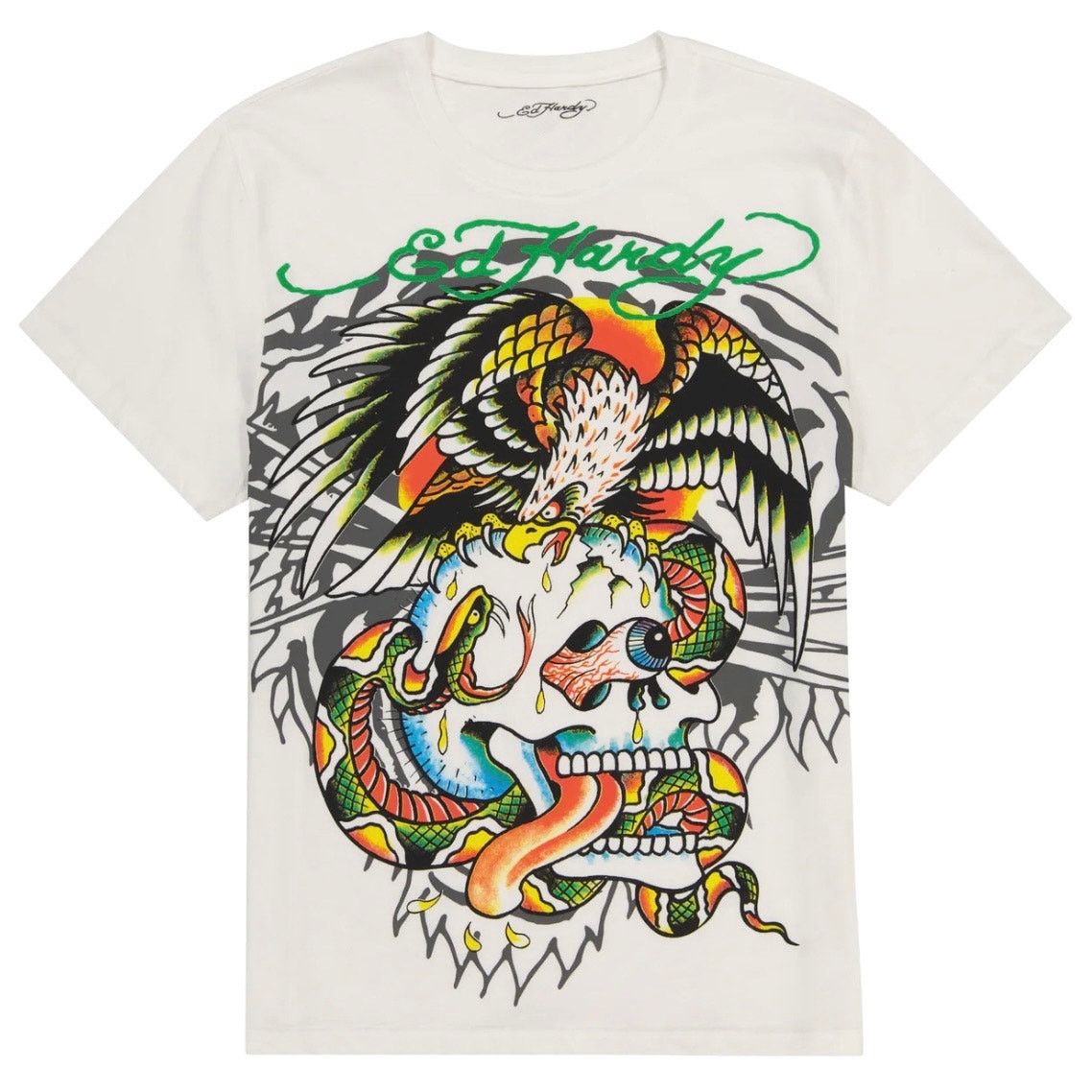Ed Hardy Ed Hardy Layered Tiger Battle Skull Tee Size US L / EU 52-54 / 3 - 1 Thumbnail