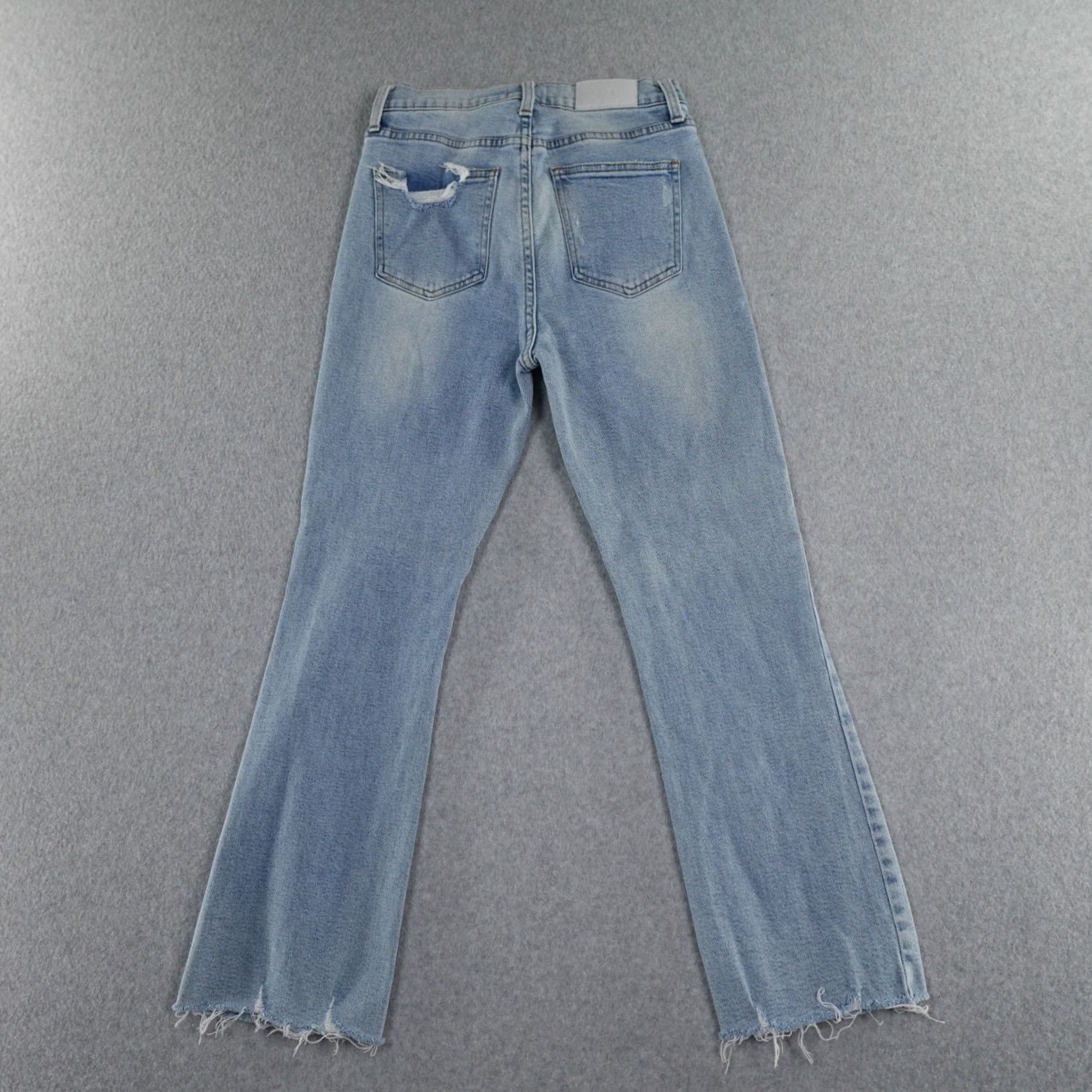Pistola PISTOLA Jeans Womens 27 Light Wash Distressed 5-Pocket Denim Zipper Fly Straight Jeans Size 27" / US 4 / IT 40 - 2 Thumbnail