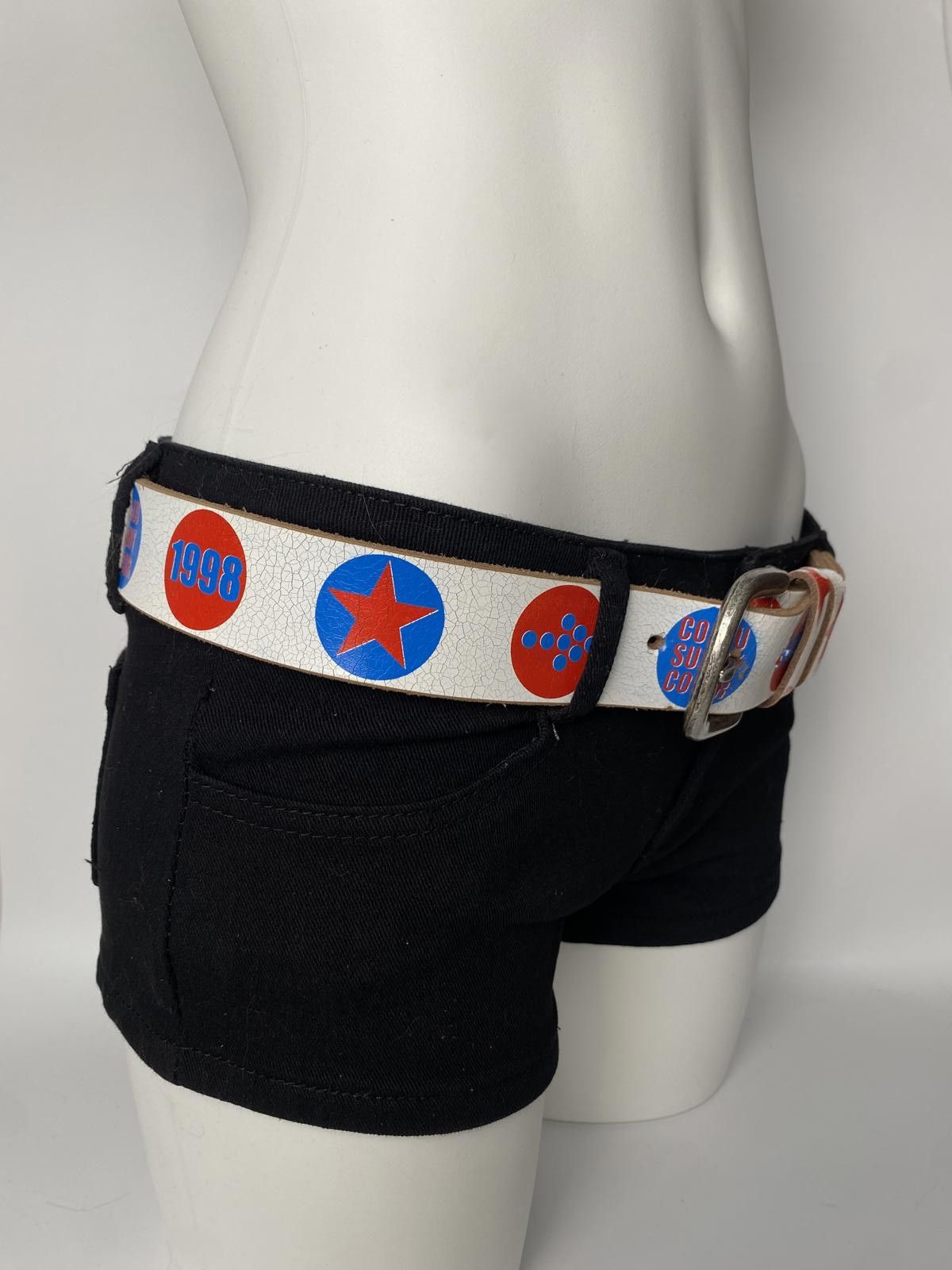 Vtg Co&Lu Sunny Color Statement Retro Genuine Leather Belt