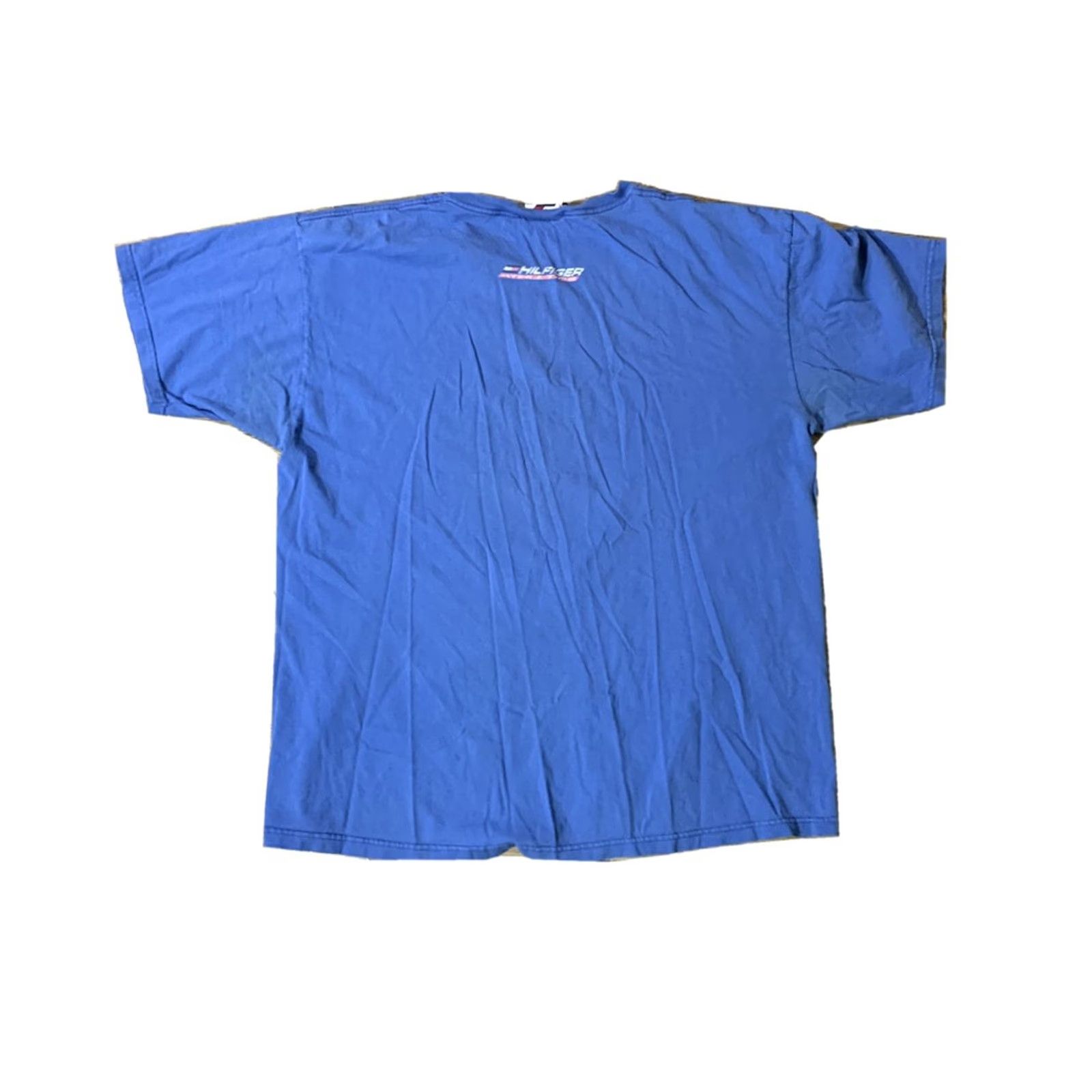 Tommy Hilfiger VINTAGE Tommy Hilfiger Athletics 90s Blue XL Mens T Shirt Made USA Size US XL / EU 56 / 4 - 3 Thumbnail