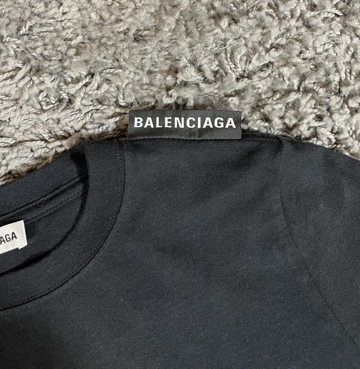 Balenciaga Balenciaga Shoulder Logo Light Jersey T-Shirt Black Size XS / US 0-2 / IT 36-38 - 2 Thumbnail