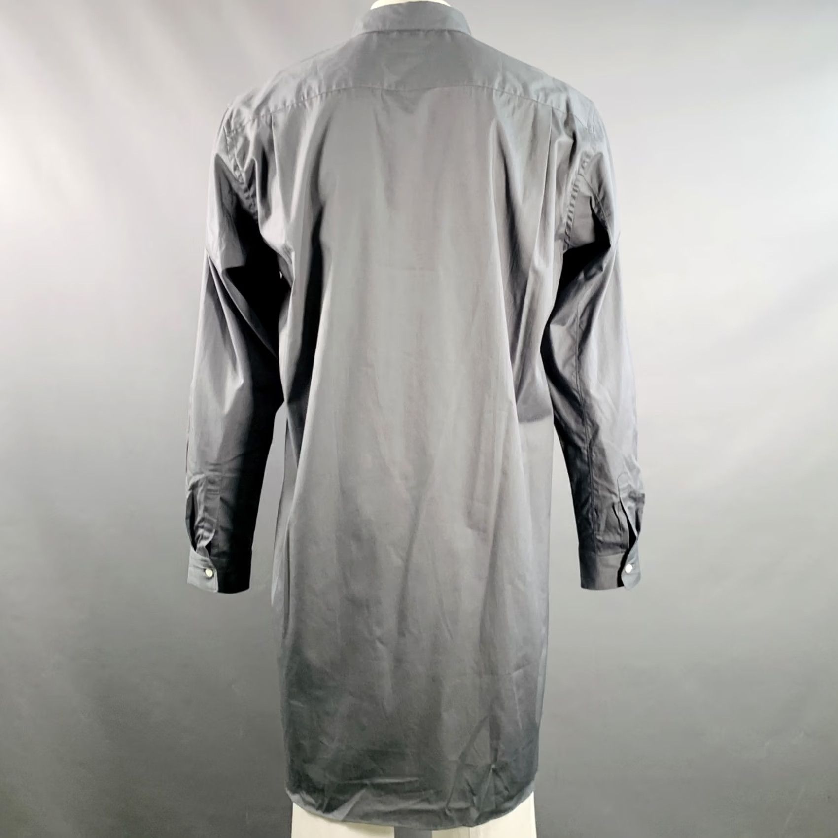 Comme des Garcons Girl COMME des GARCONS HOMME PLUS XL Grey Cotton Longline Long Sleeve Shirt Mens Size US XL / EU 56 / 4 - 3 Thumbnail
