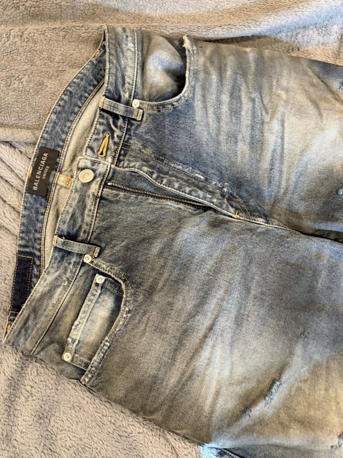 Balenciaga Balenciaga oil spill denim pants Size US 33 - 5 Thumbnail