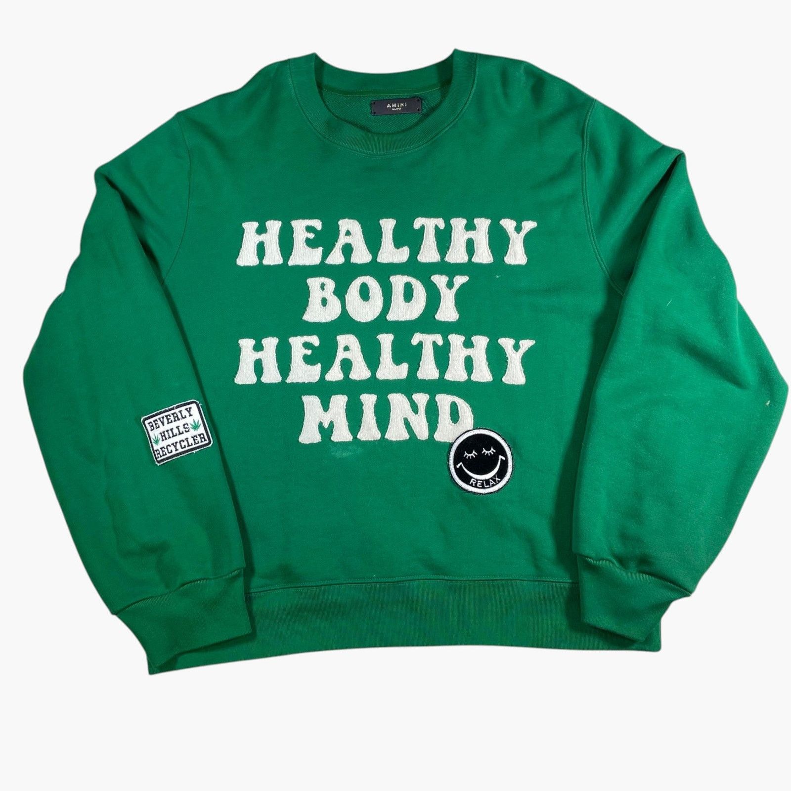 Amiri Amiri Healthy Green Crewneck Size US XL / EU 56 / 4 - 1 Thumbnail