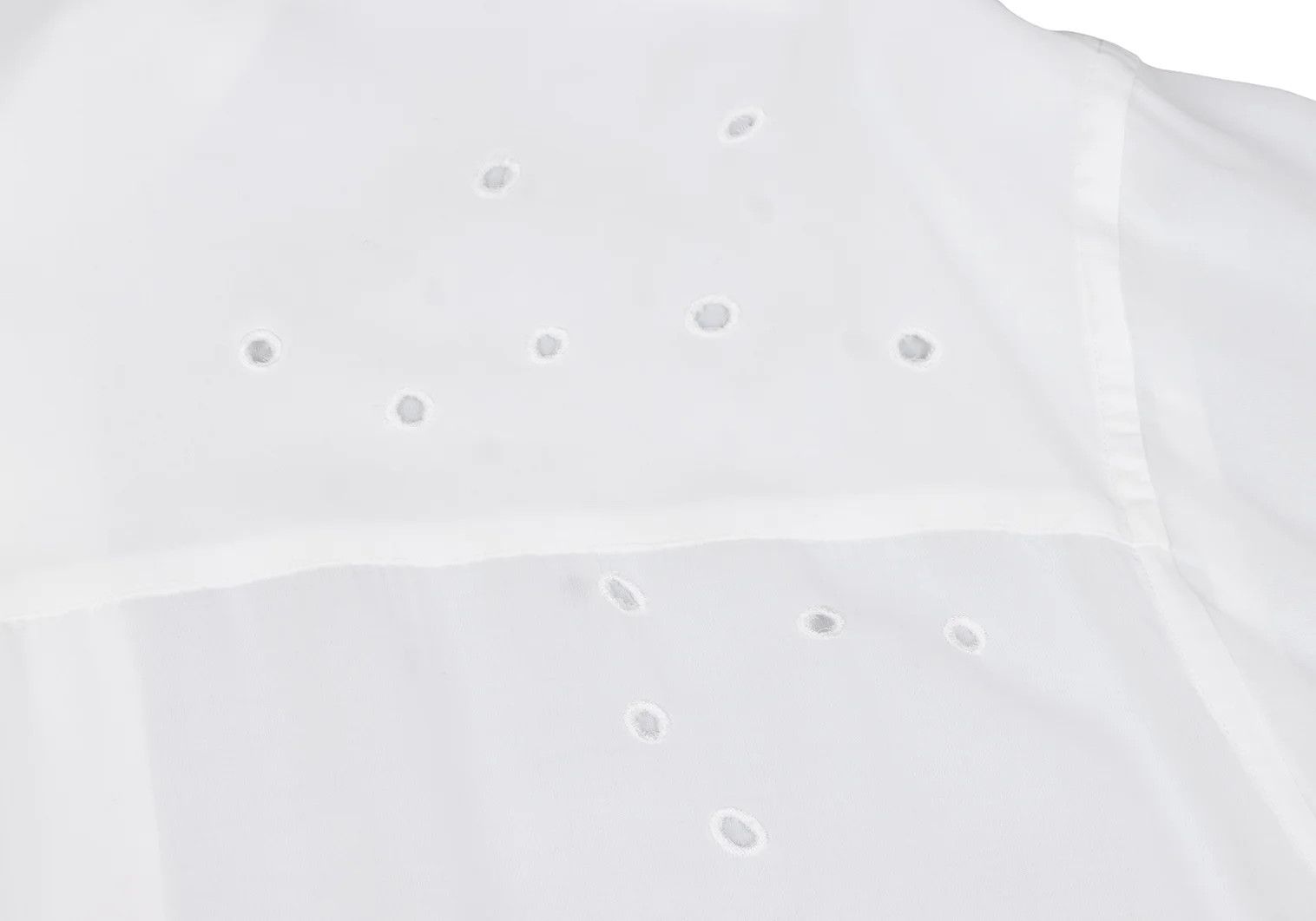 Yohji Yamamoto Yohji Yamamoto Dot Cutting Rayon Shirt White M Size US M / EU 48-50 / 2 - 14 Thumbnail
