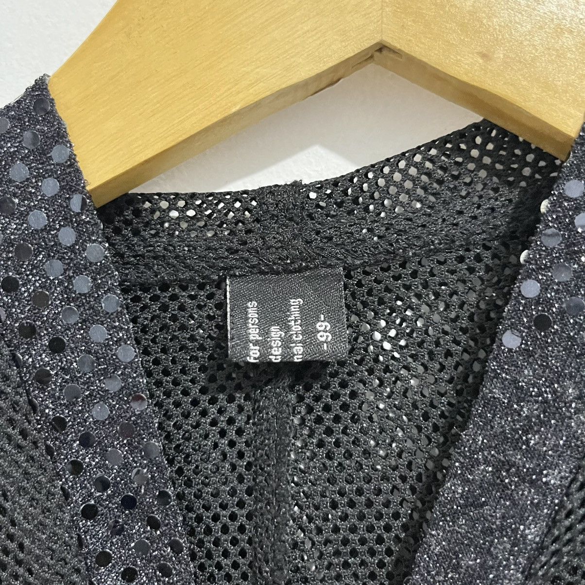 Japanese Brand Unique Gothic Emo Style Black Mesh Zip Up Jacket Size M / US 6-8 / IT 42-44 - 8 Thumbnail