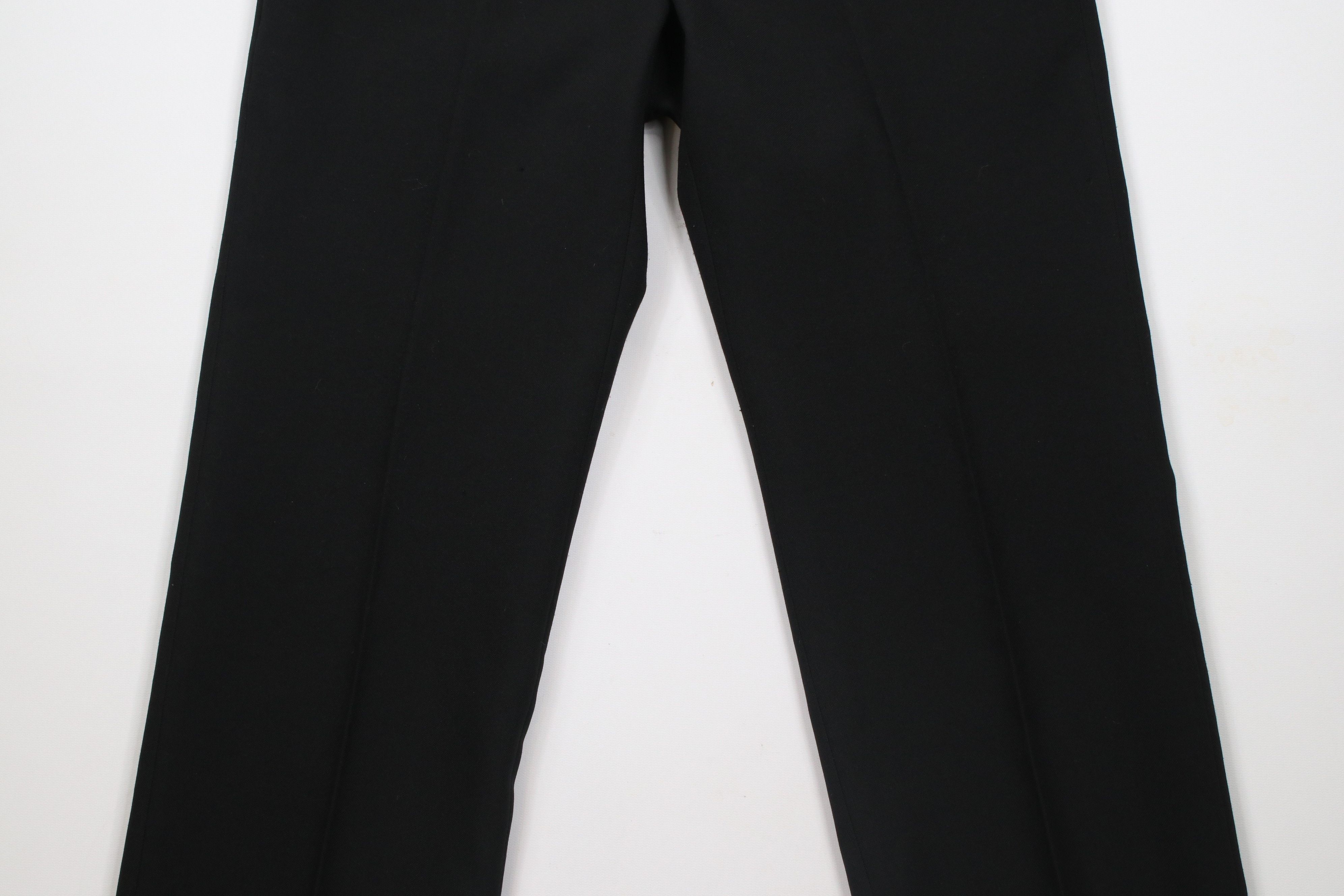 Vintage Vintage 70s Streetwear Flared Wide Leg Chino Pants Black Size US 33 - 3 Thumbnail