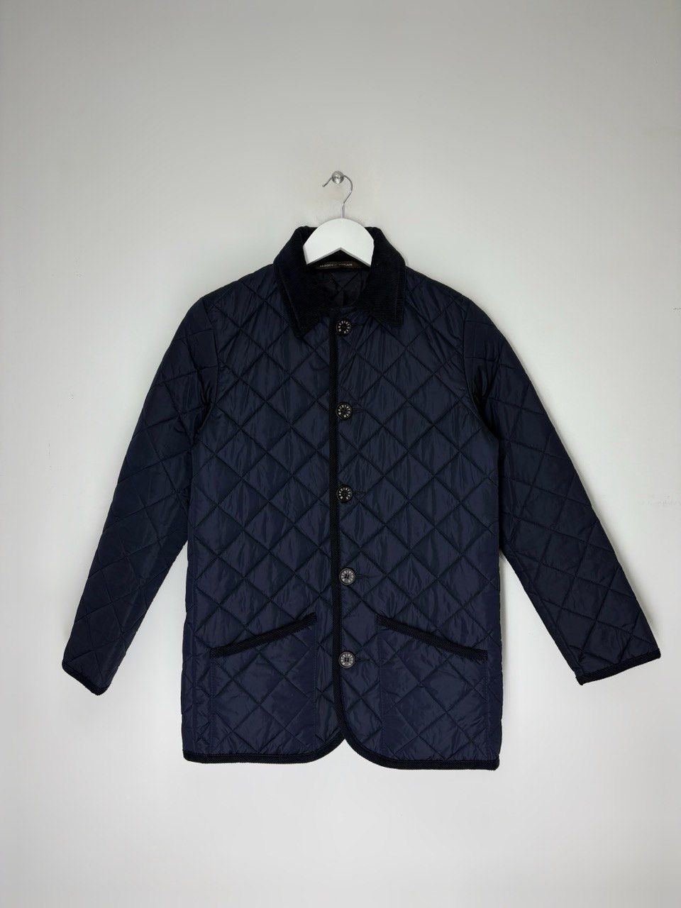 Vintage Mackintosh Navy Quilted Button Jacket