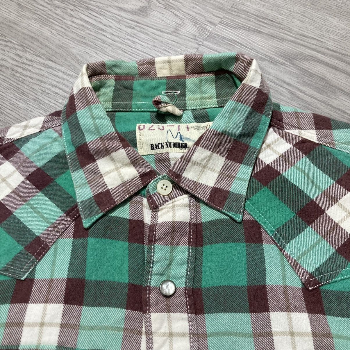 Japanese Brand 2000s Back Number Western Shirt Flanel Number (N)ine Style Size US M / EU 48-50 / 2 - 7 Thumbnail