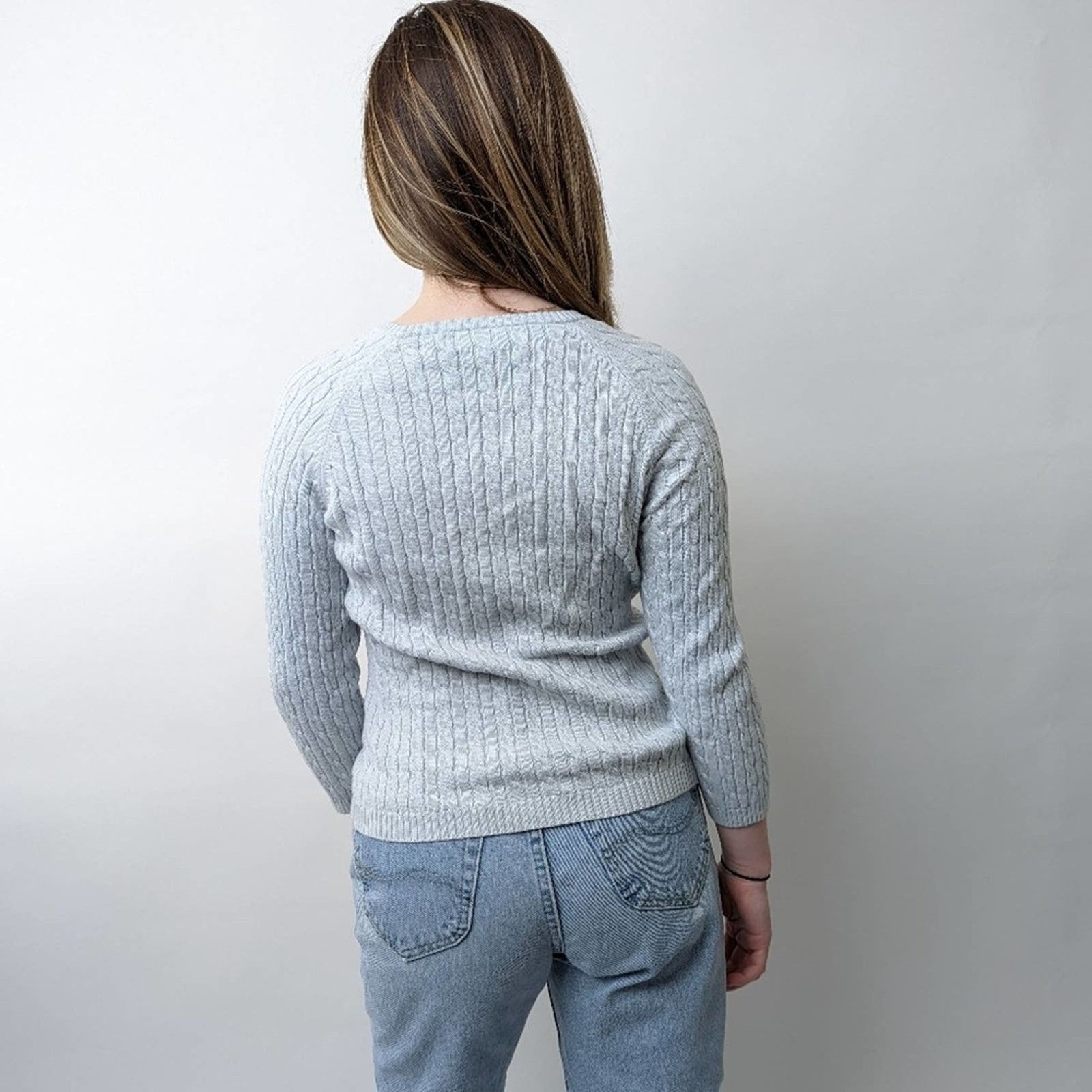 Tommy Hilfiger Tommy Hilfiger Ribbed Pullover Cableknit Sweater - M Size M / US 6-8 / IT 42-44 - 4 Thumbnail