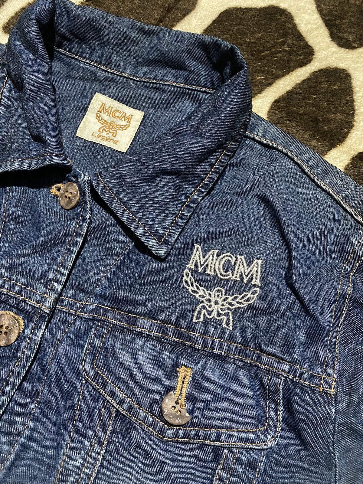 If Six Was Nine × Le Grande Bleu (L.G.B.) ❤️‍🔥MCM vintage jeans jacket❤️‍🔥 Size M / US 6-8 / IT 42-44 - 2 Thumbnail