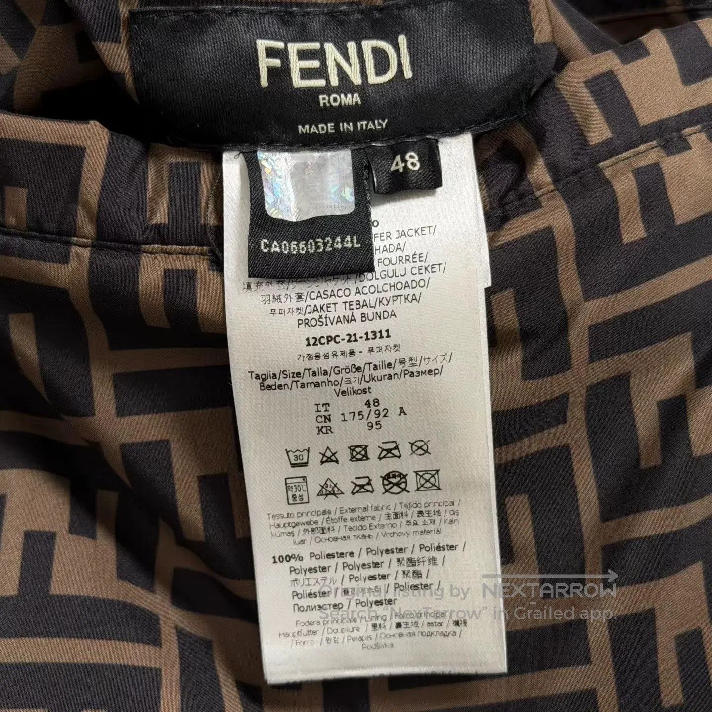Fendi Fendi Reversible Monogram Print Down Jacket. Size L / US 10 / IT 46 - 6 Thumbnail