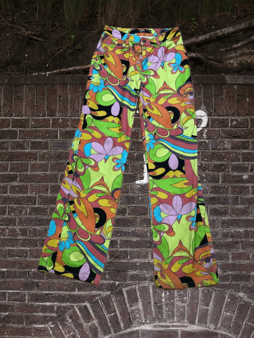 Jaded London Crazy Y2K Pants flowers print Jaded London Vintage Size 28" / US 6 / IT 42 - 1 Thumbnail