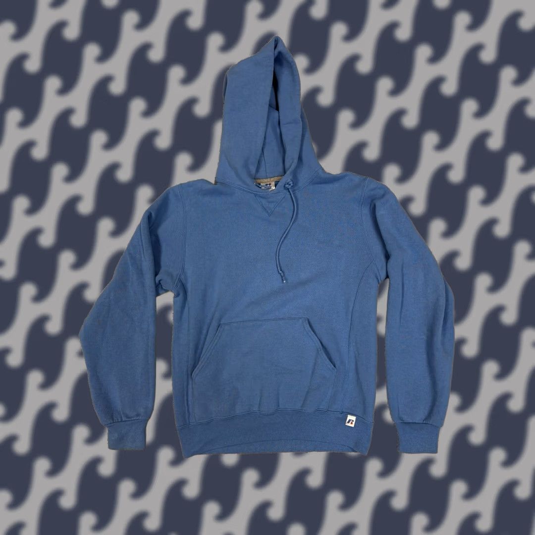 Russell Athletic VINTAGE Russell Athletic Hoodie Blue Sweatshirt Mens Small Pocket Cotton Blend Regular Hoodie Pullover Knit's Classic Sports Theme Men Size US S / EU 44-46 / 1 - 1 Thumbnail