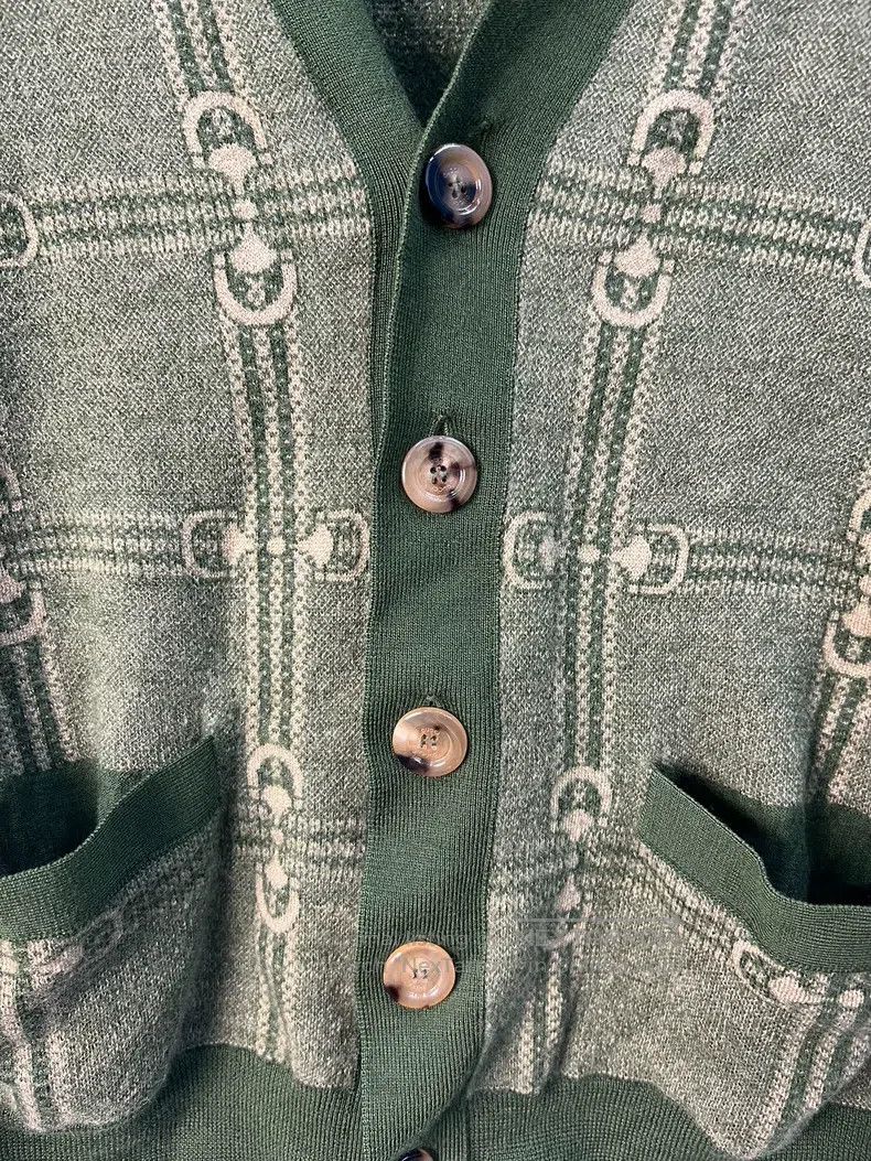 Gucci Gucci Woollet logo green horse buckle cardigan coat Size M / US 6-8 / IT 42-44 - 3 Thumbnail