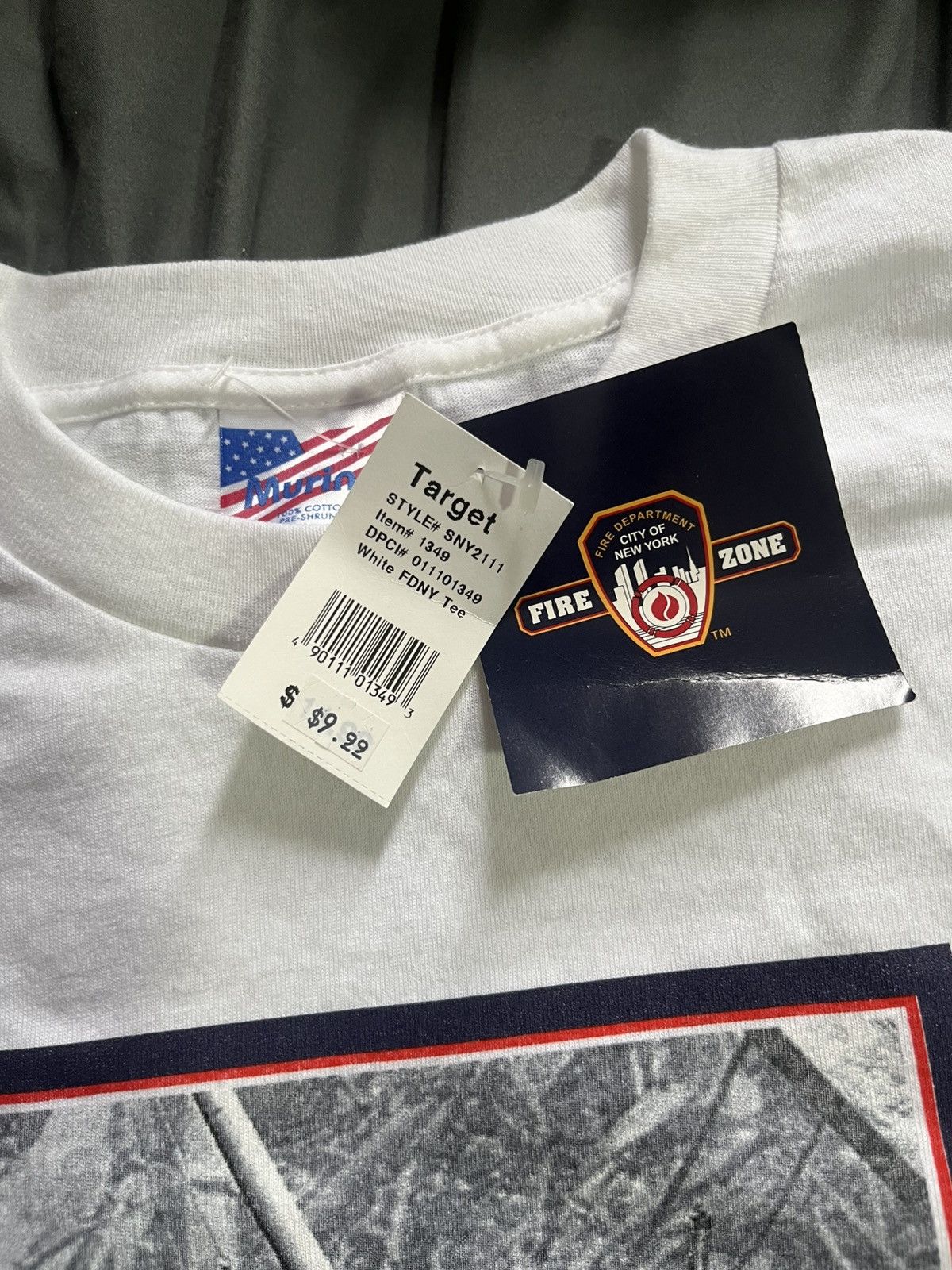 Other Vintage FDNY Shirt Tee Mens XL White 9/11 Firefighters Flag Size US XL / EU 56 / 4 - 3 Thumbnail