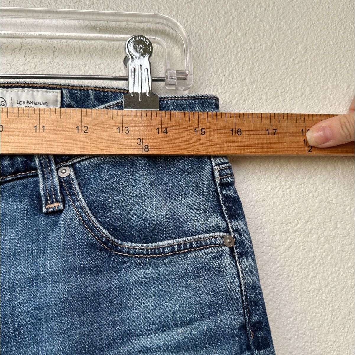 AG Adriano Goldschmied AG Prima ankle cigarette jeans medium wash 31 Japanese denim Size 31" - 11 Thumbnail