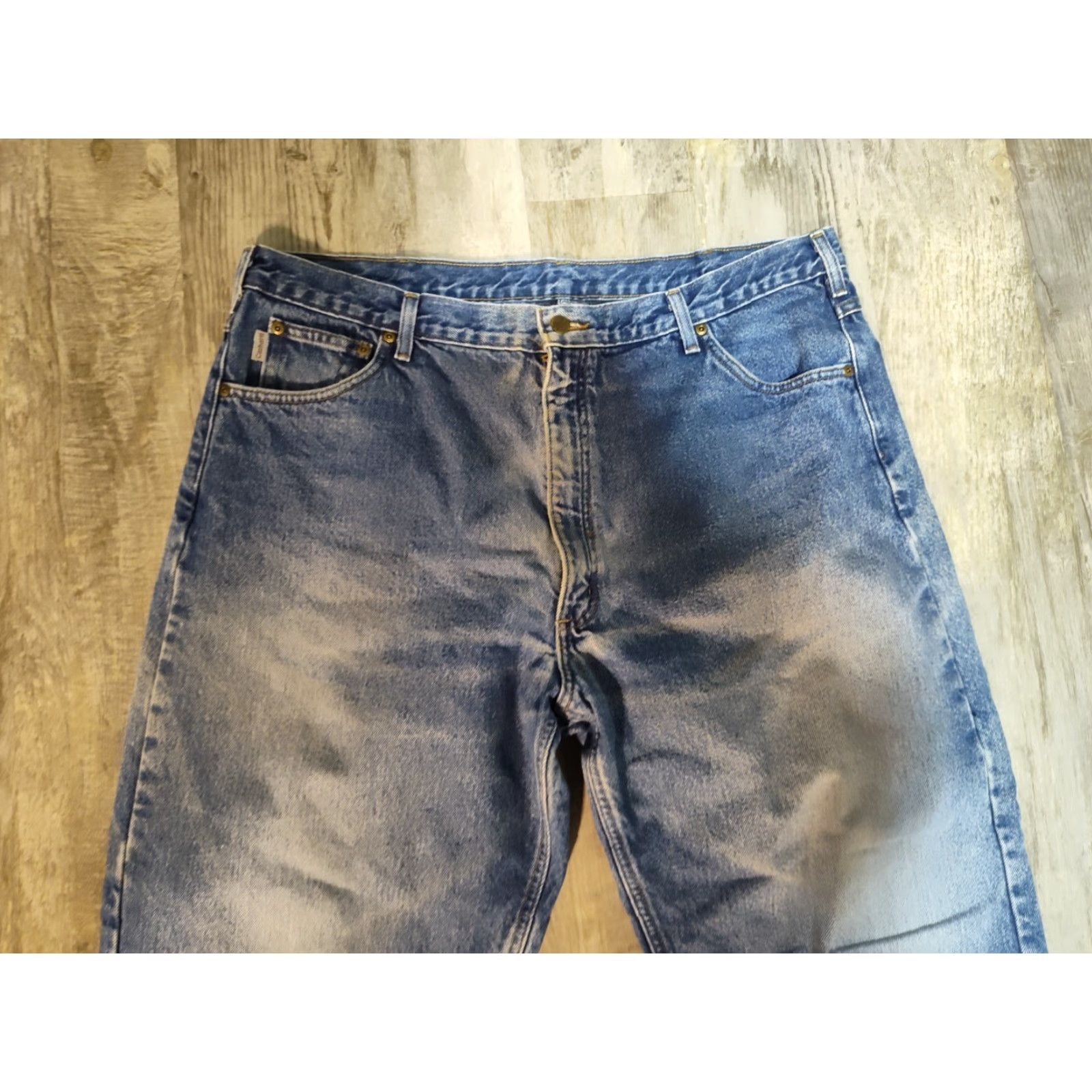 Carhartt Vintage Carhartt Jeans Mens 42x30 Blue Relaxed Fit Flannel Lined Denim Trouser B172 DST Size US 42 / EU 58 - 6 Thumbnail