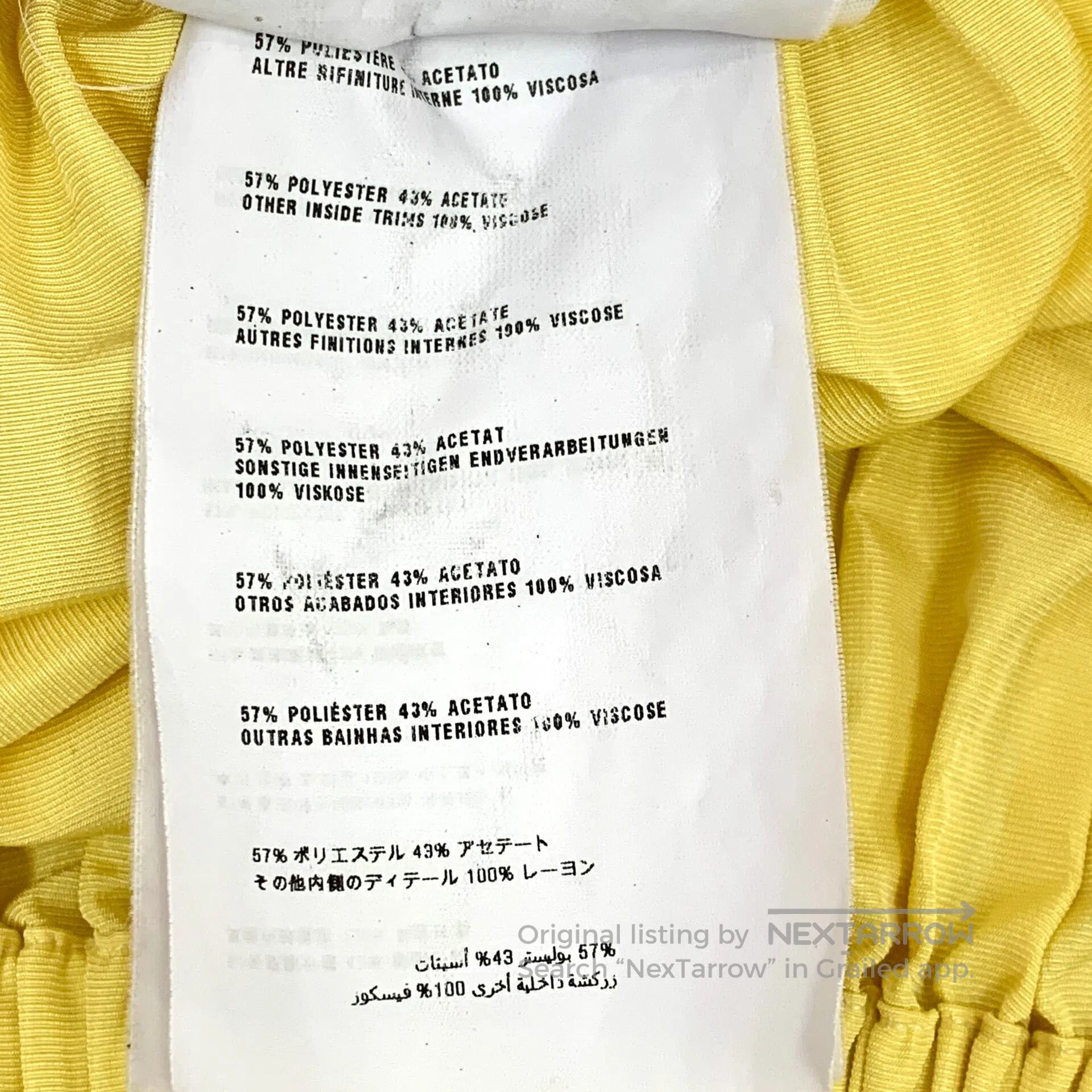 Miu Miu Miu Miu Yellow pleated elastic waist short skirt| Size 39" - 8 Thumbnail