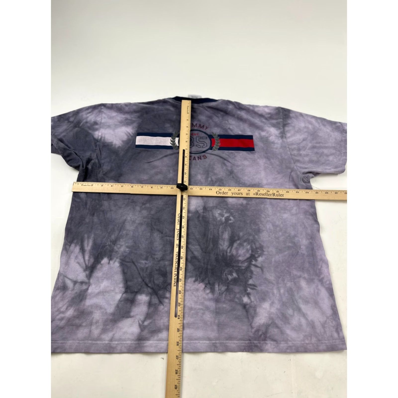 Tommy Hilfiger Vintage Tommy Hilfiger Shirt Mens XL Purple Tie Dye Embroidered Short Sleeve Tee Size US XL / EU 56 / 4 - 7 Thumbnail