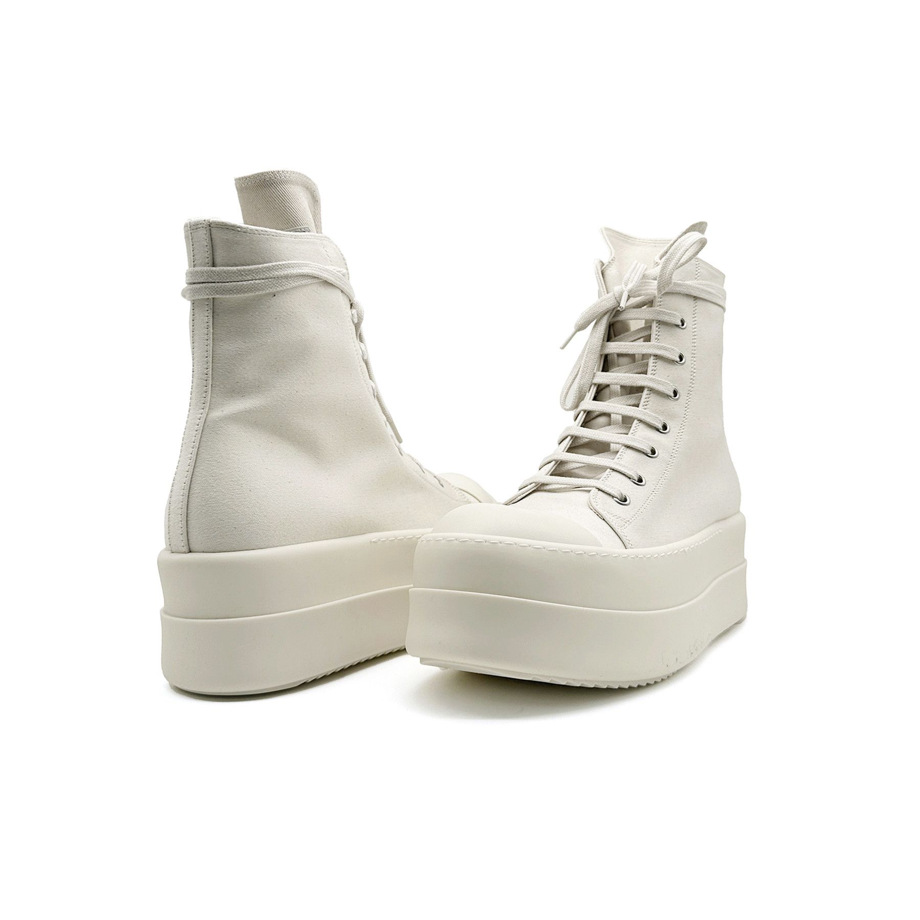 image of Rick Owens Drkshdw Rick Owens Drkshsw Men's Lido Double Bumoer High Top Sneaker in Milk (Size 10)