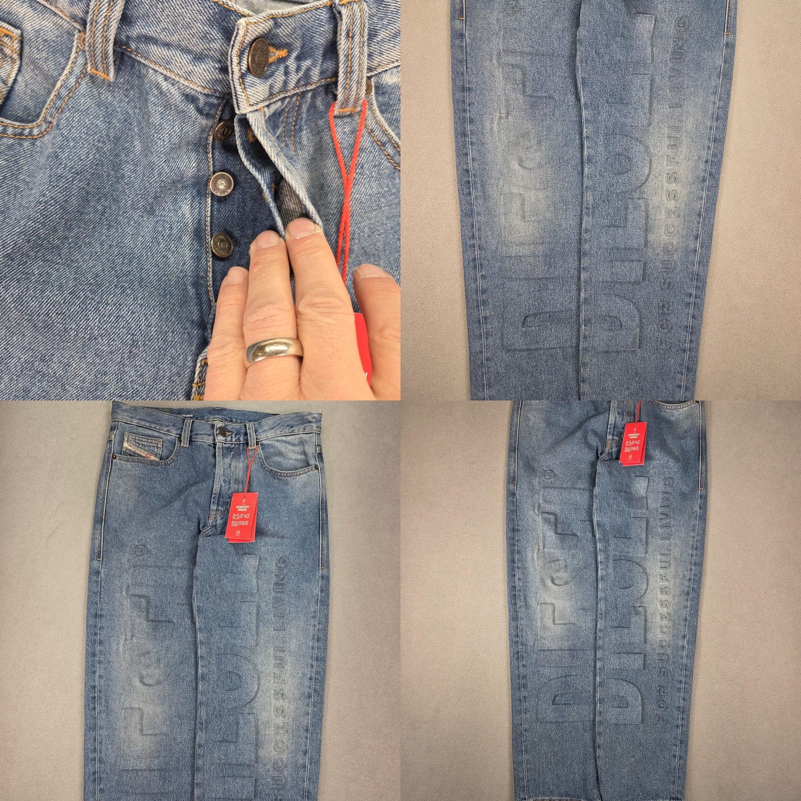 Diesel Diesel Jeans Mens 30 Embossed Dead Stock 2010 FS4 Loose Straight Street Cotton Size US 30 / EU 46 - 8 Thumbnail