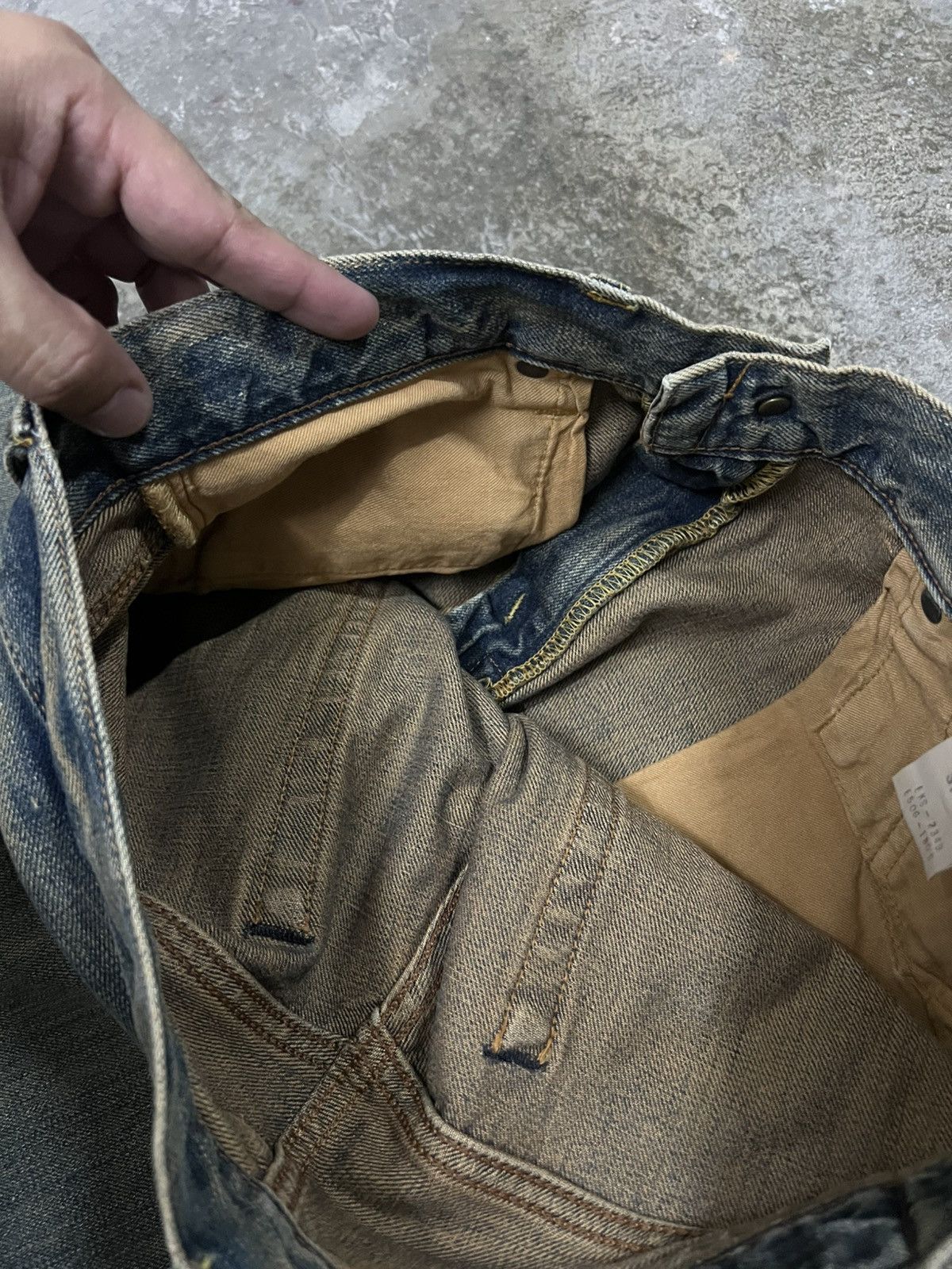 Japanese Brand 💥Rusty Edwin 505ZX Selvedge Orange Tab Jean Size US 31 - 13 Thumbnail