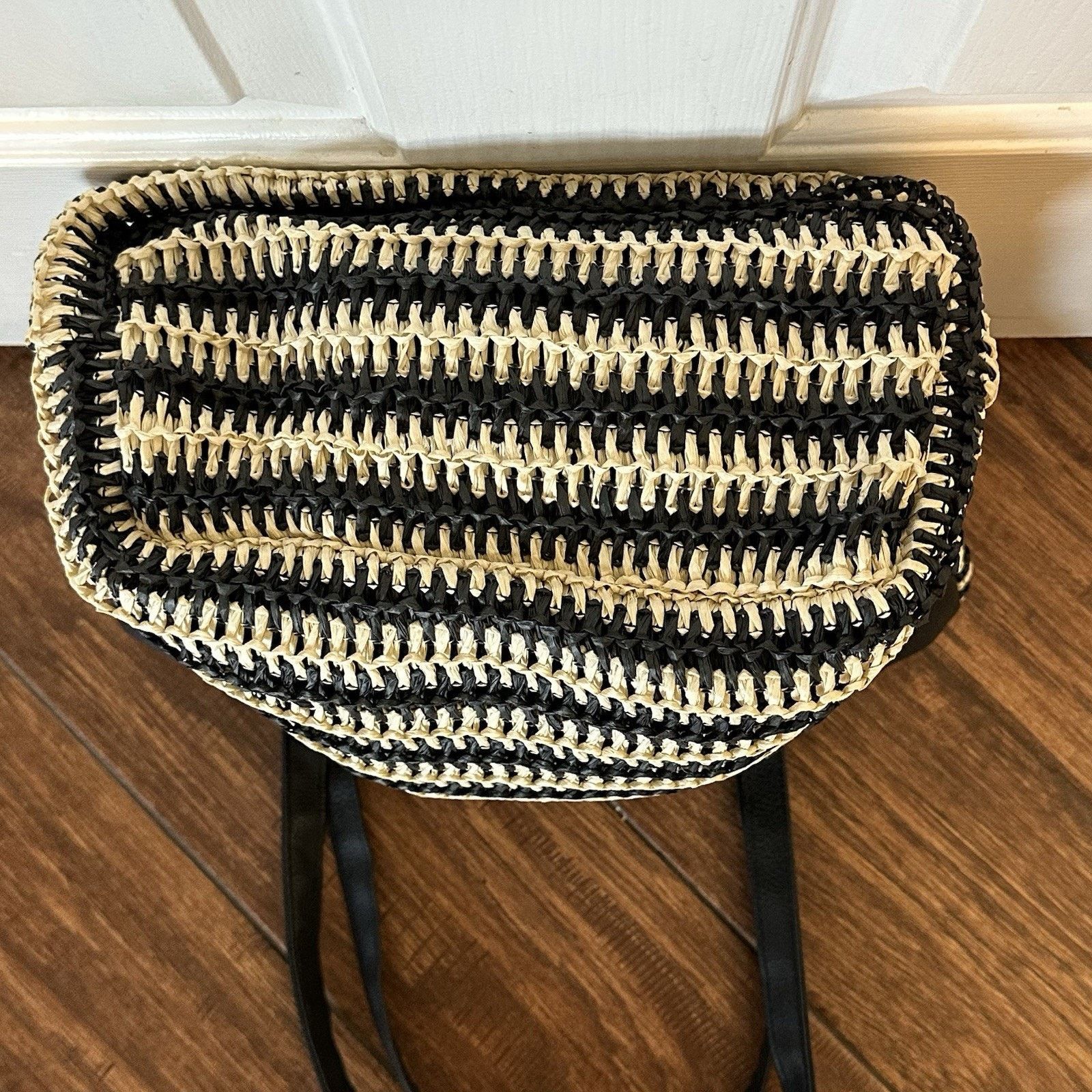 Beverly Hills Polo Club Beverly Hills Polo Club Tan & Black Woven Tote Size ONE SIZE - 13 Thumbnail